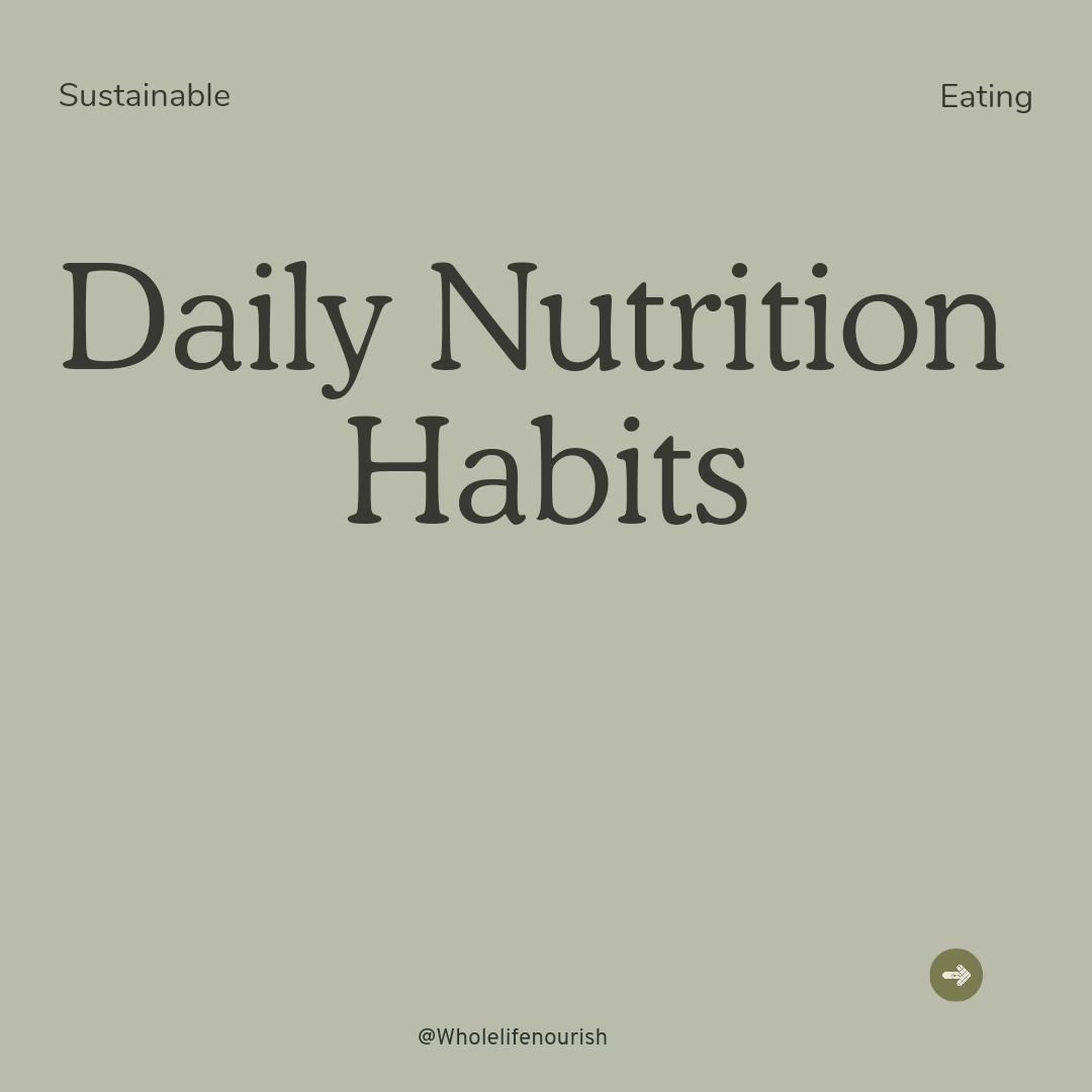 Daily Nutrition Habits, Scroll to read ➡️

In summary 
Reduce intake of processed food
Cook with healthy fats
Hydrate
Consume a variety of Plant Based Foods
.
.
.
#healthychoices #healthyhabits #healthtips #nutritiontips #nutrition #nutritionist #who