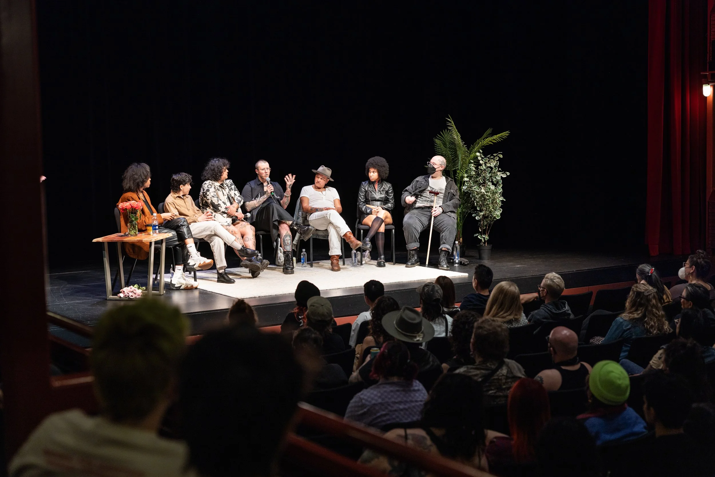 Framing Our Presence artist panel at Portland 5 Winningstad Theater in Portland, Oregon. Event Photography bu JP Bogan.
