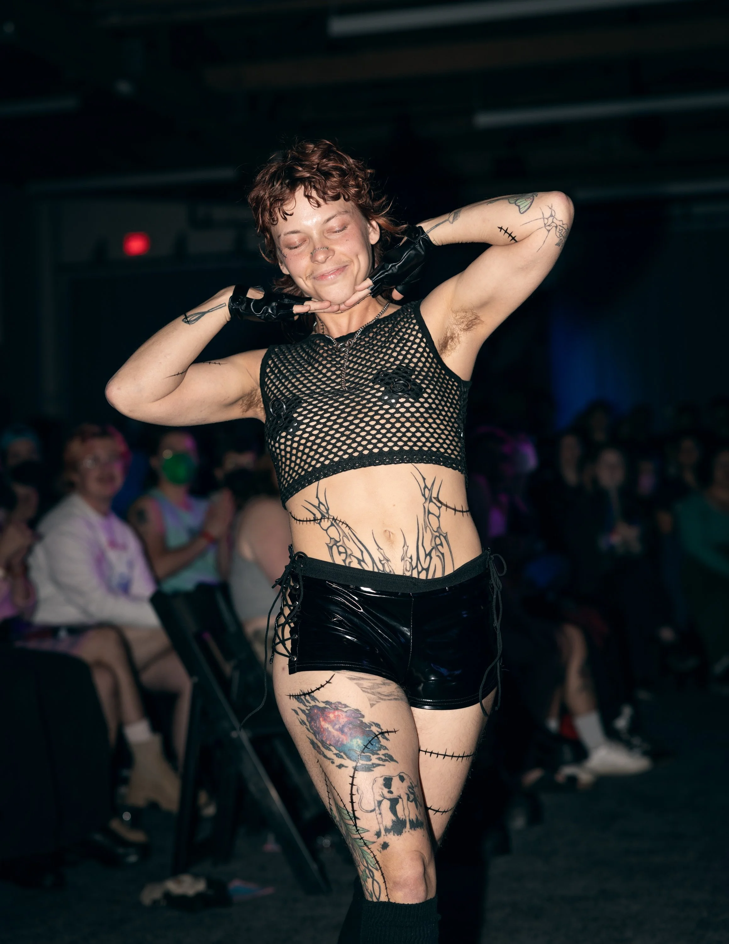 A wrestler getting ready to jump into the ring at TBOY Wrestling in Portland, OR.