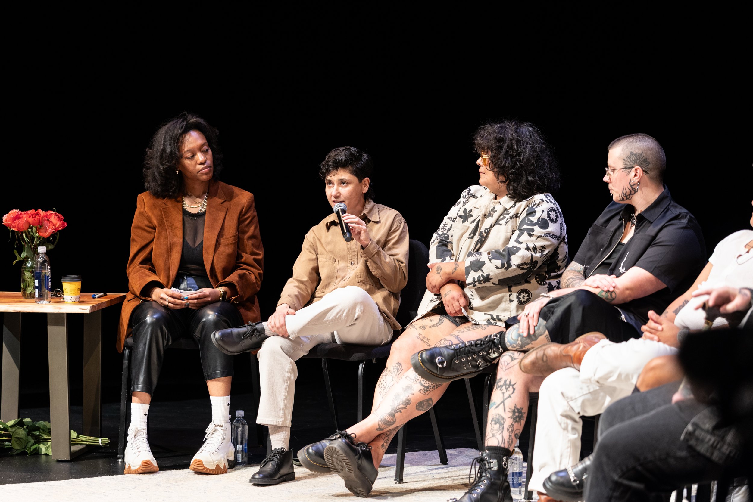 Framing Our Presence artist panel at Portland 5 Winningstad Theater in Portland, Oregon. Event Photography bu JP Bogan.