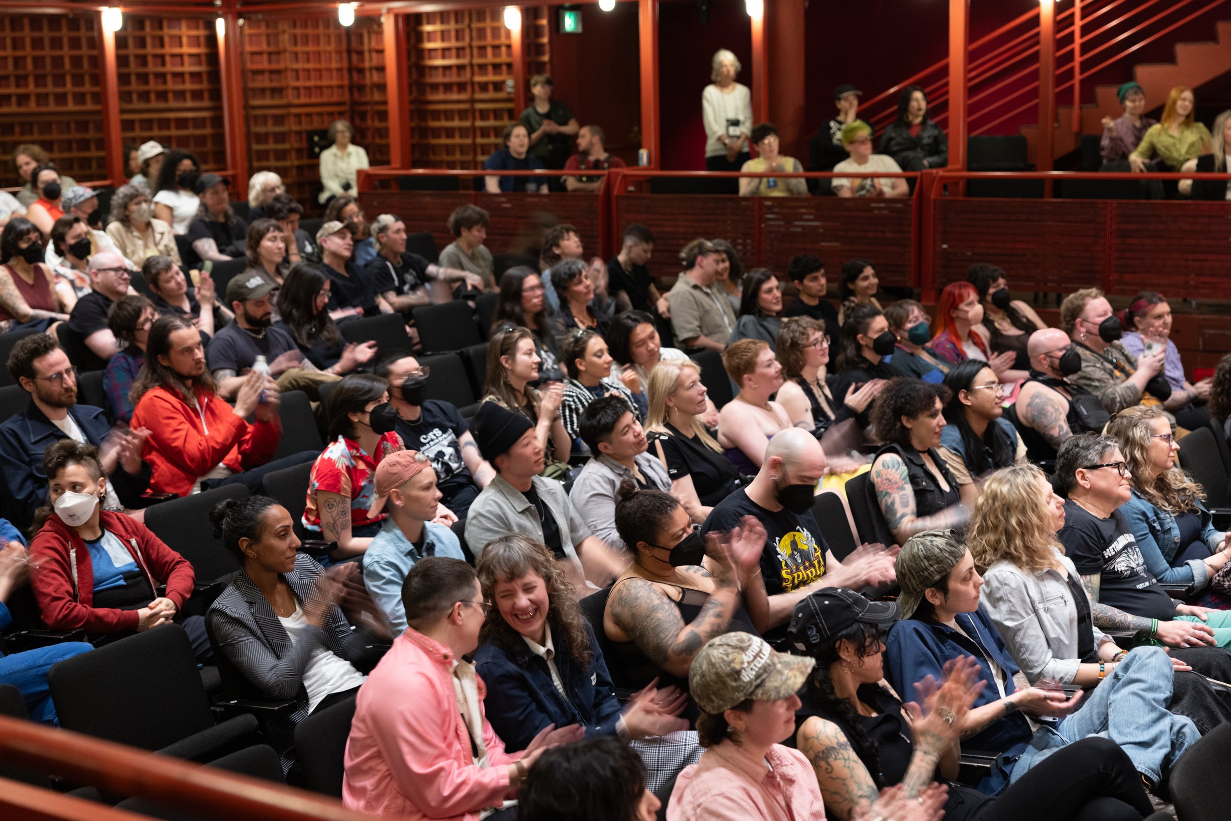 Audience at Framing Our Presence event at Portland 5 Winningstad Theater in Portland, Oregon. Event Photography bu JP Bogan.
