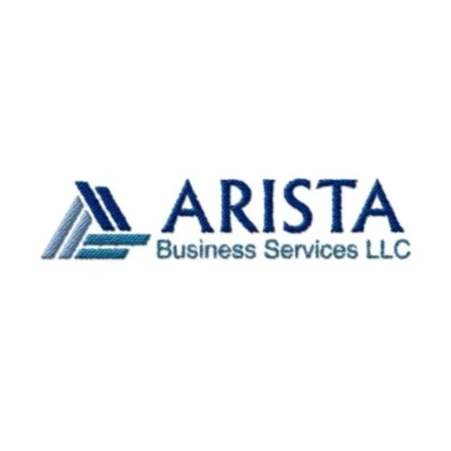 Logo for Arista Business Services LLC with stylized geometric design and company name