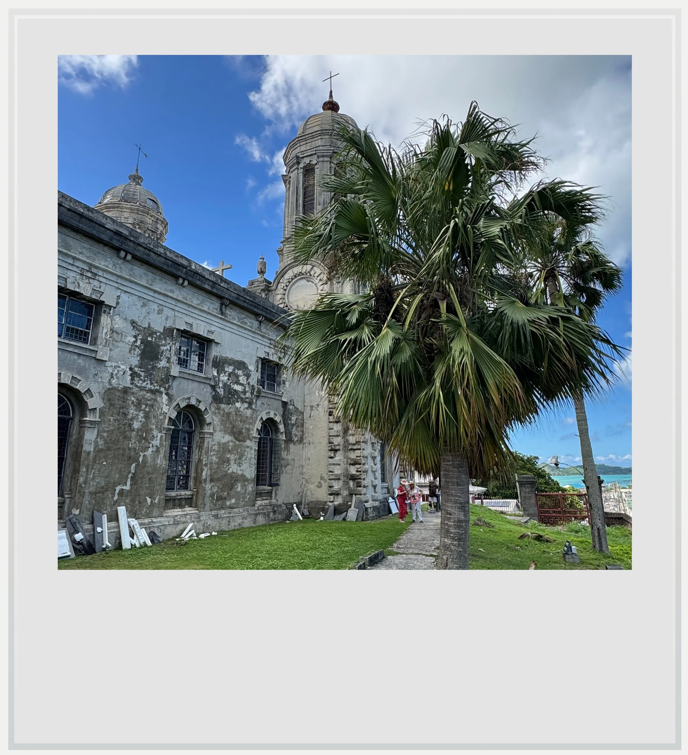 The cathedral in St John's, Antigua, being restored.