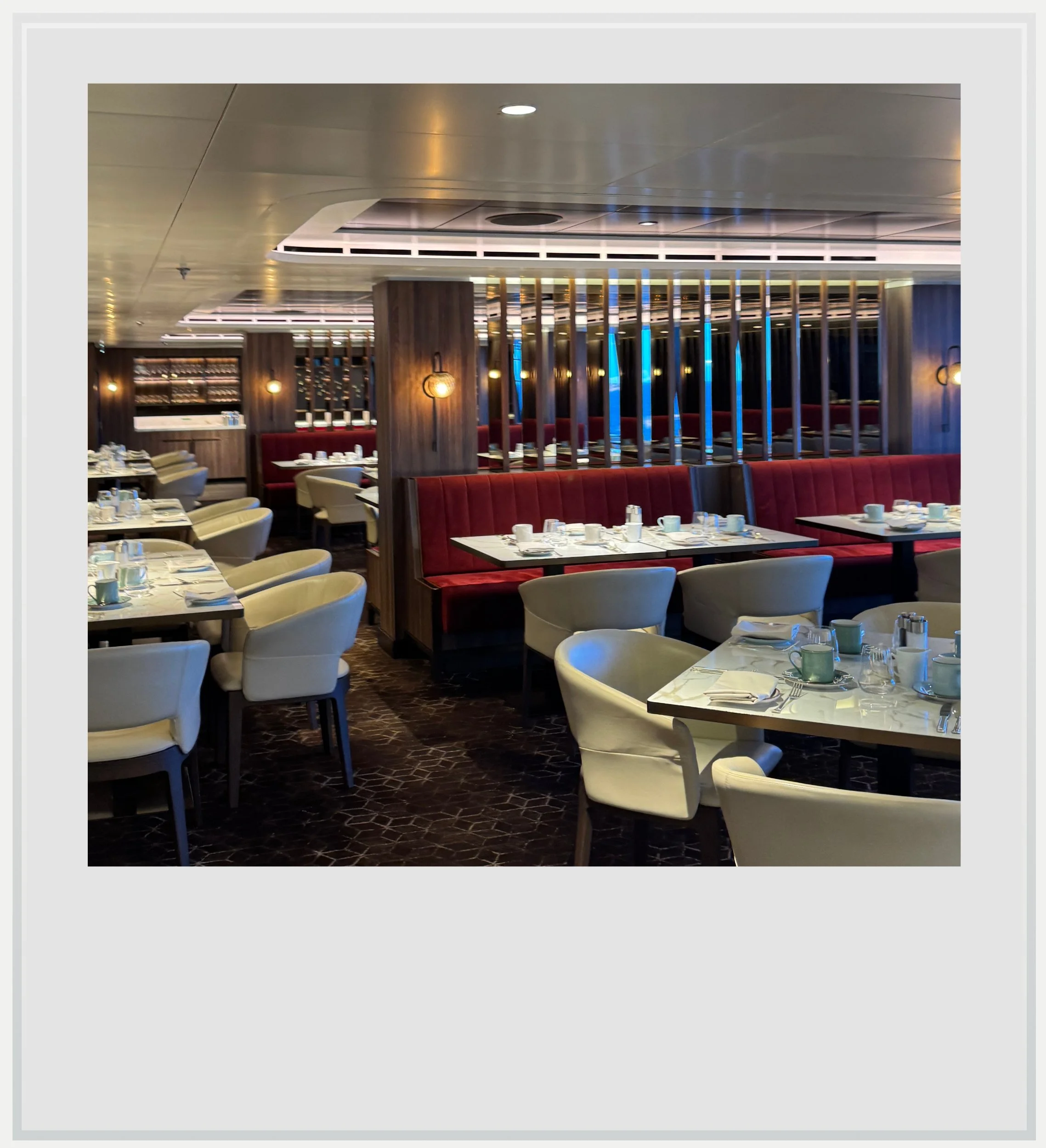 Inside the Emporium restaurant on deck 11 of the Explora I ship.