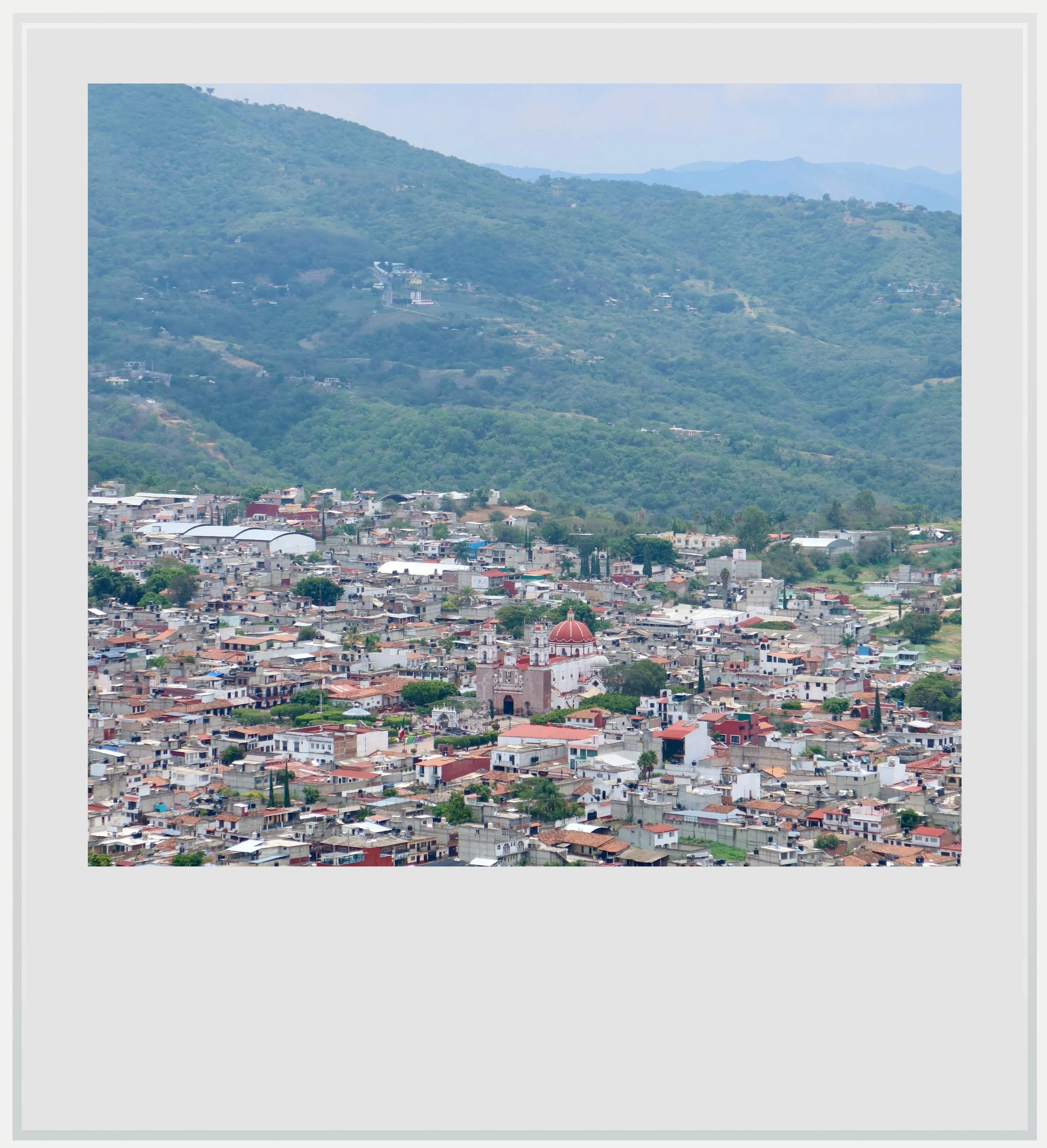 Tonatico, Mexico, seen from the top of the Cerro de la Cruz.