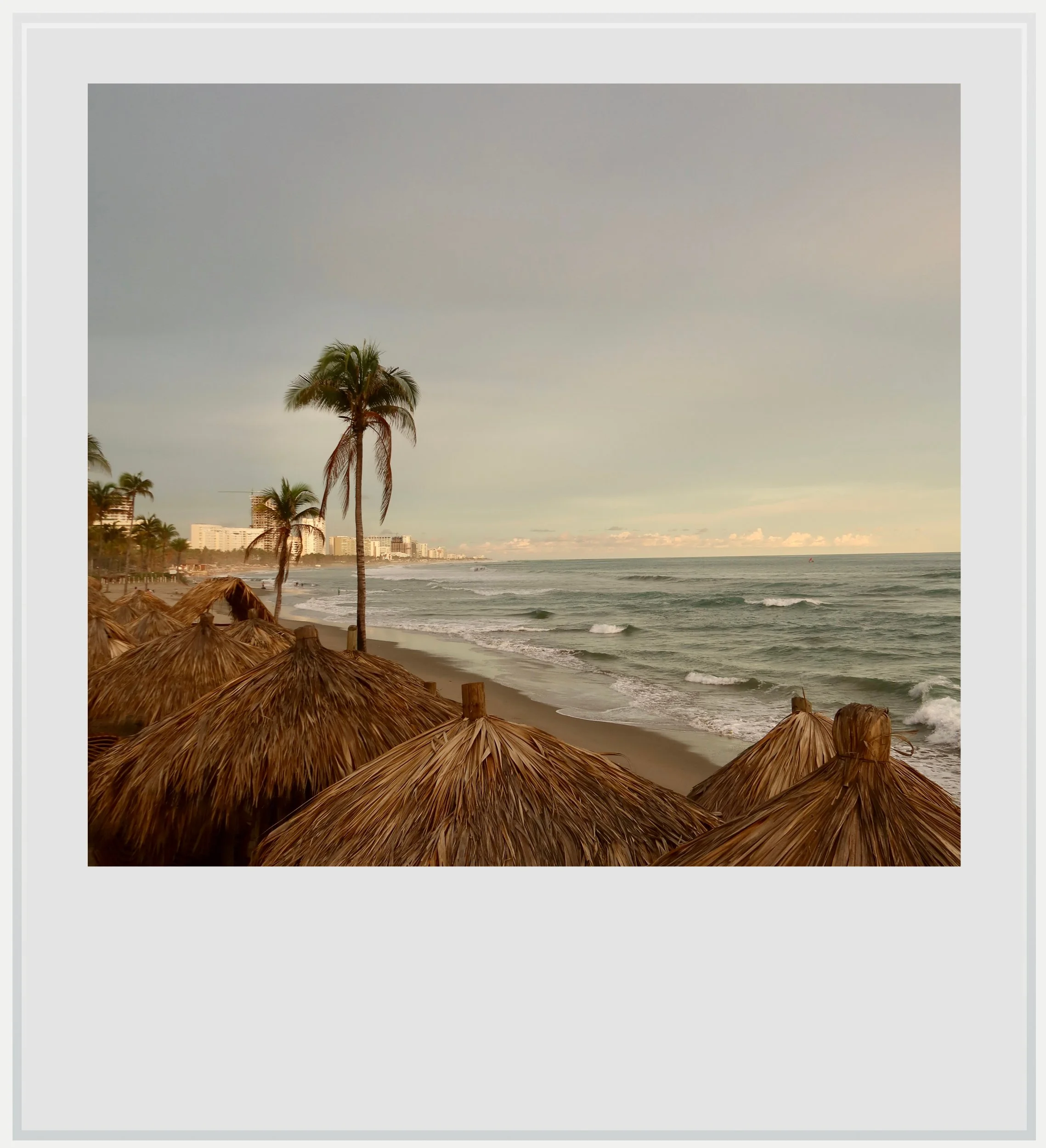 Playa Revolcadero around sunset in Acapulco Diamante.