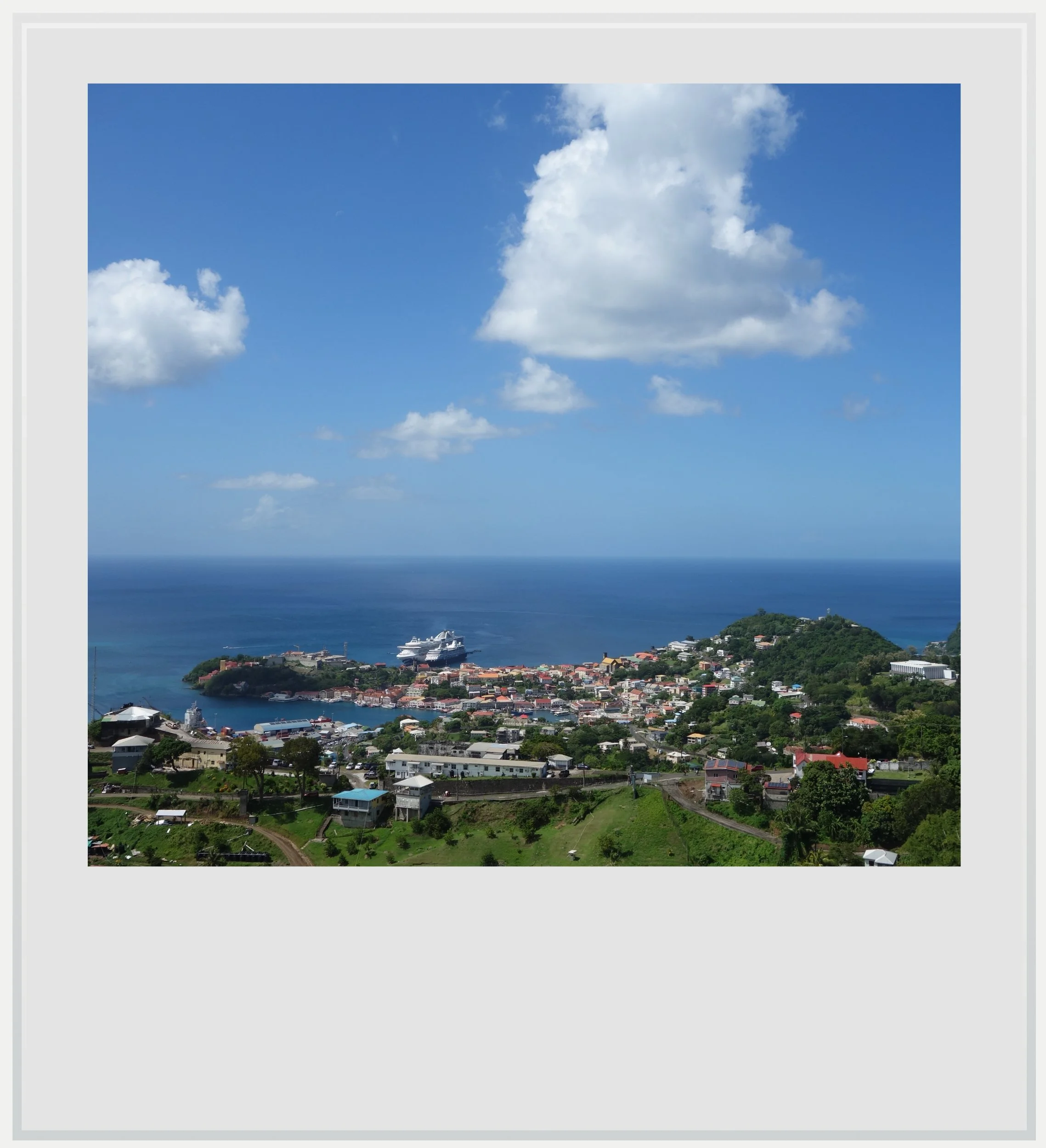 The view from Frederick Fort, above St George's, Grenada.