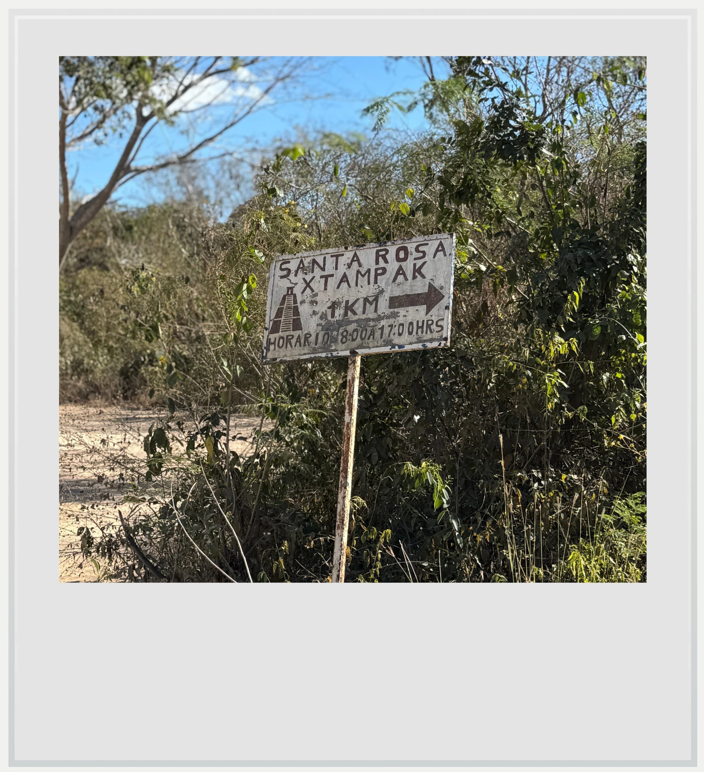 Getting closeto Santa Rosa Xtampak, Campeche, Mexico.