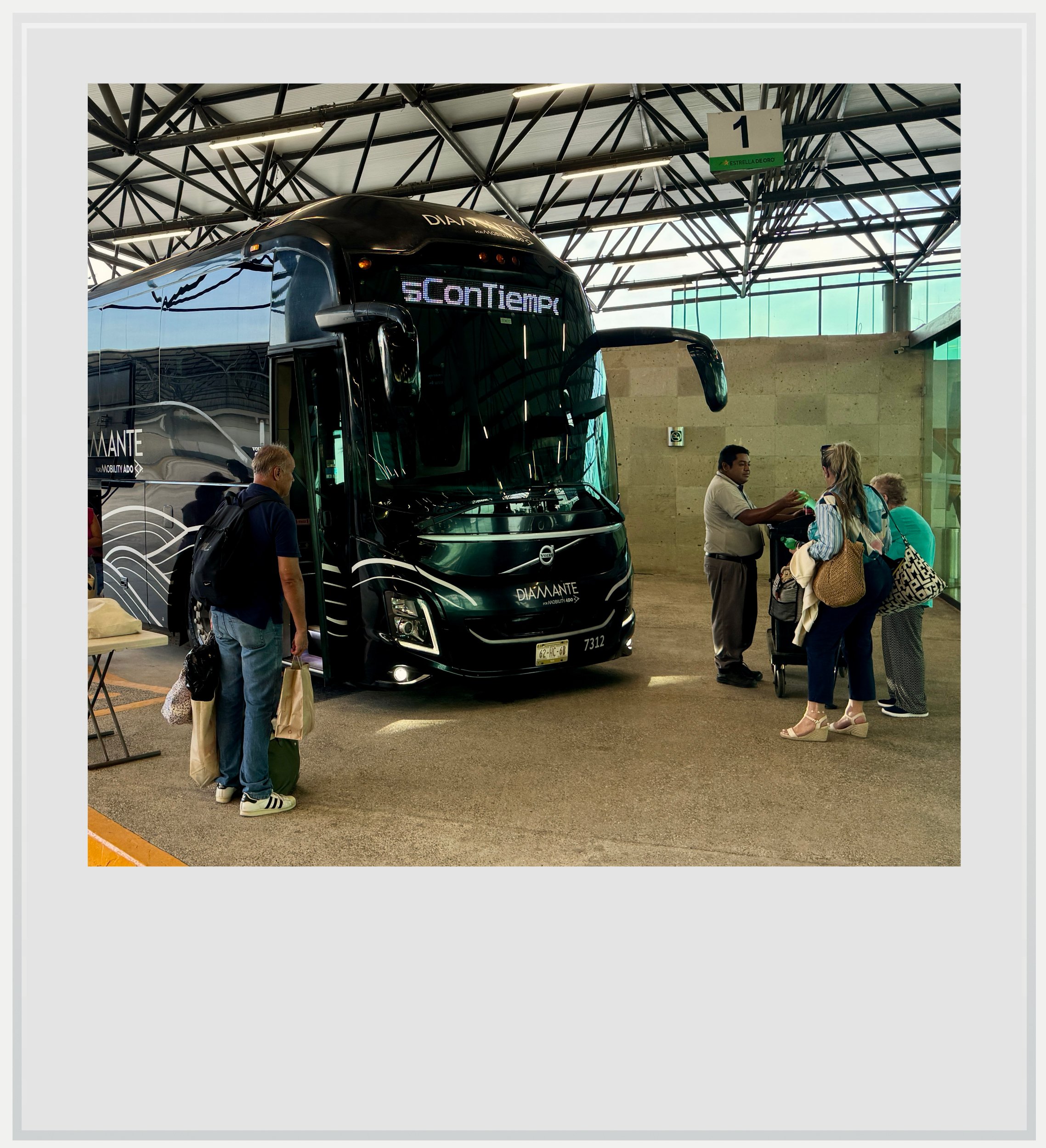 An Estrella de Oro bus at the terminal Diamante in Acapulco.