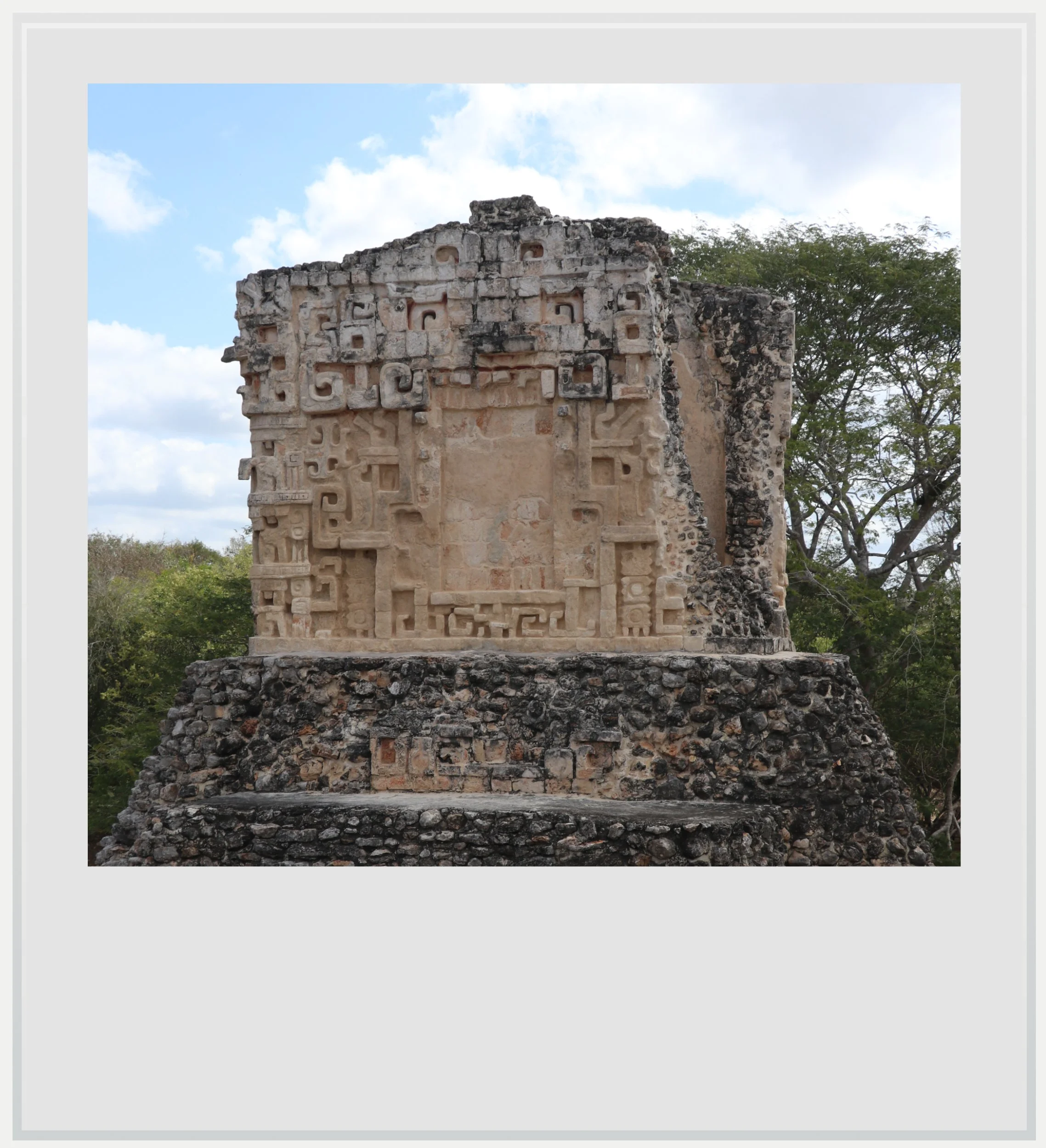 The western tower at Dzibilnocac, Campeche, Mexico.