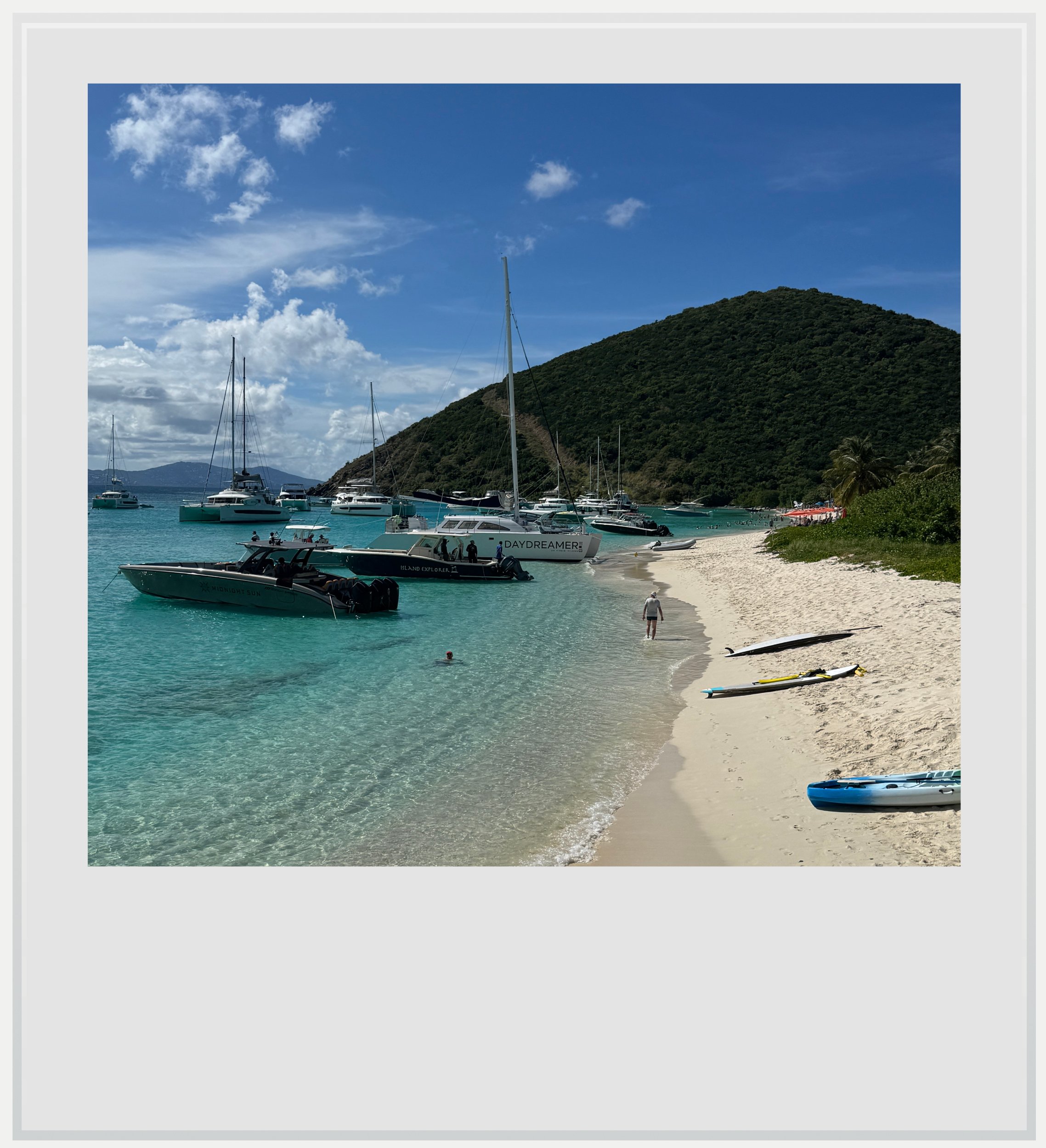 White Bay beach on Jost Van Dyke island, British Virgin Islands.