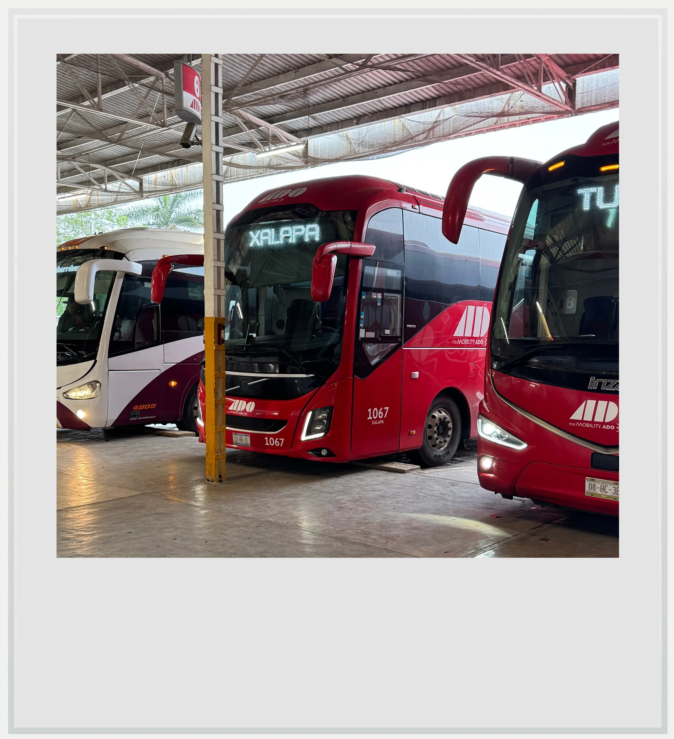 An ADO bus to Xalapa at the ADO station in Poza Rica, Veracruz.