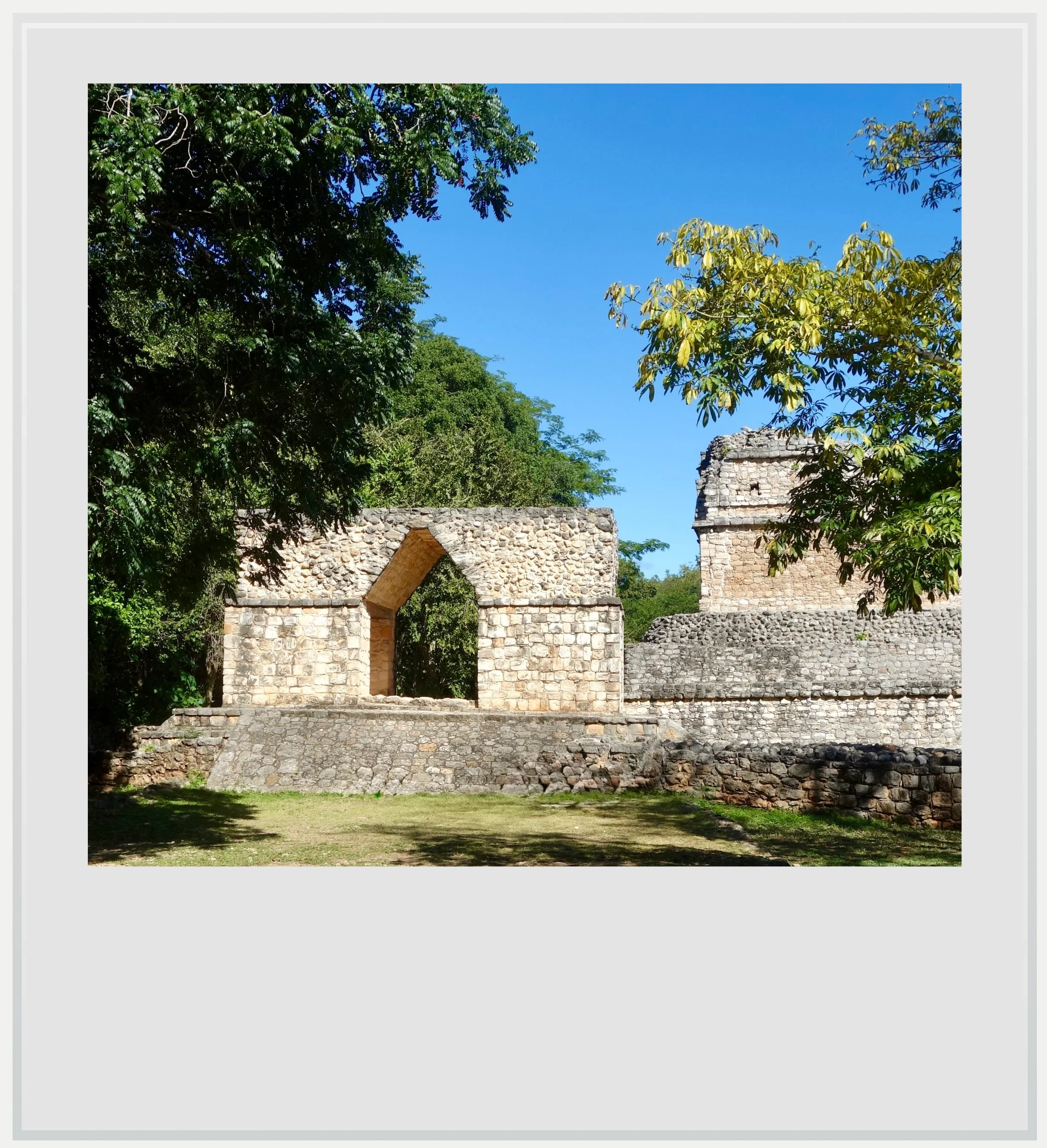The arch at the entrance of the site in Ek Balam.