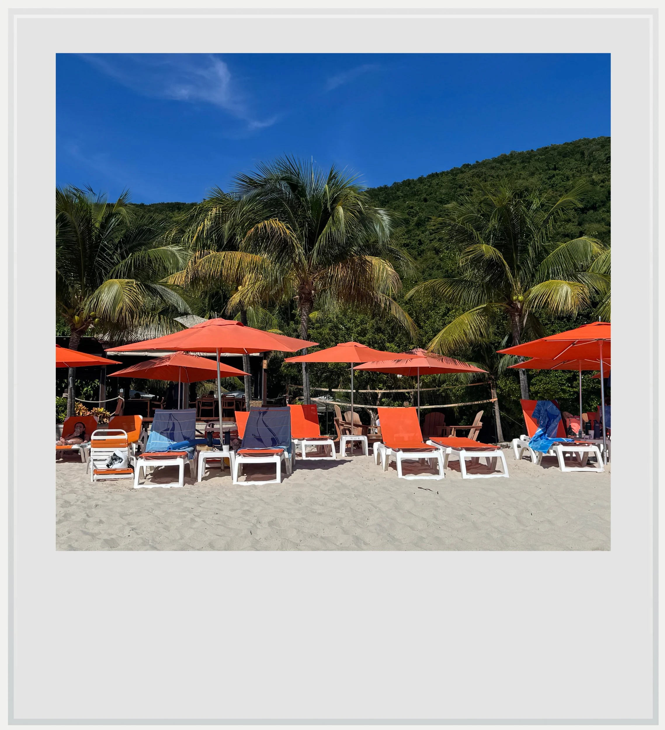 A beach club on White Bay beach, Jost Van Dyke island, BVI.