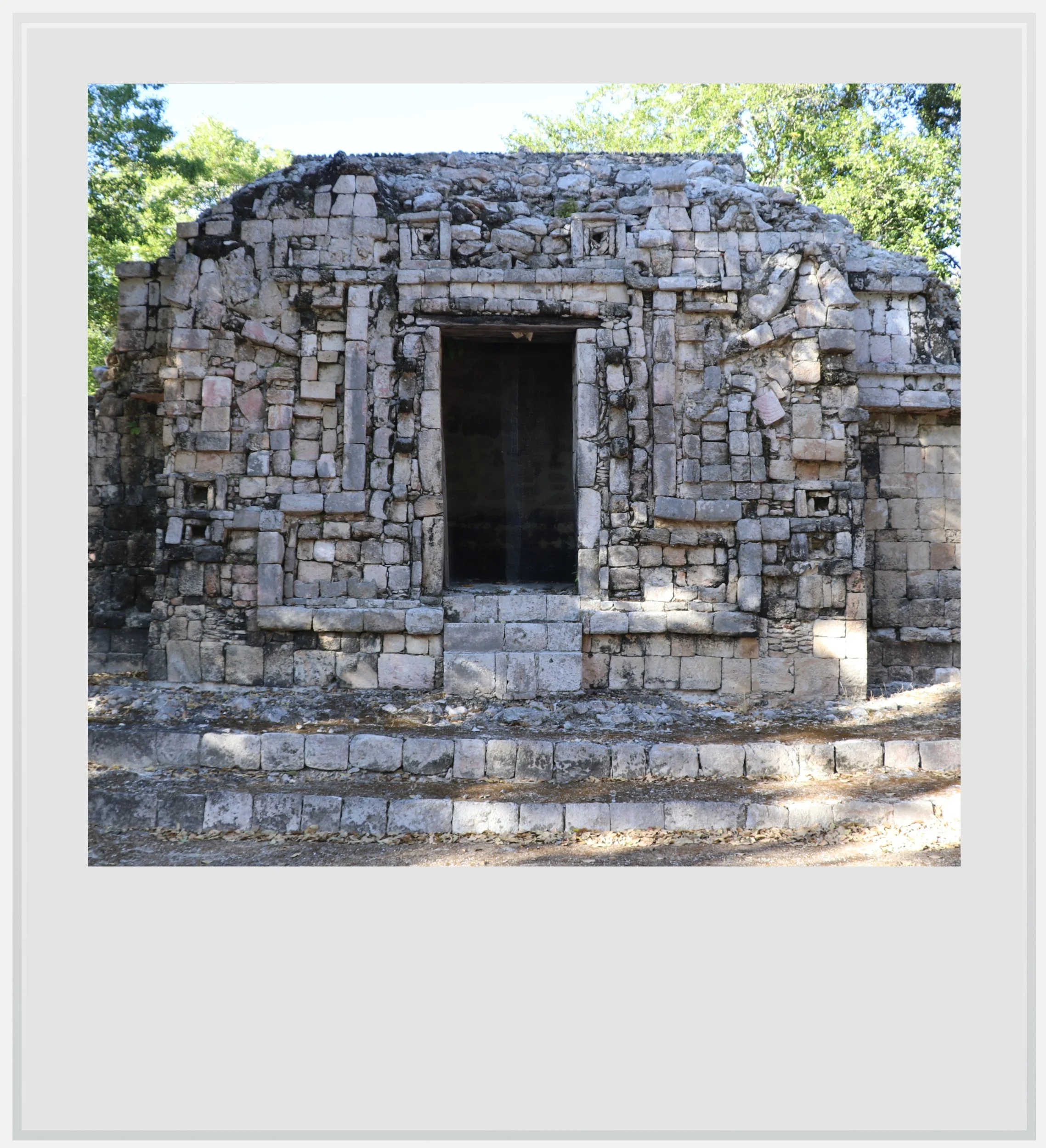 The Building with the Serpent Mouth in Santa Rosa Xtampak, Campeche, Mexico.