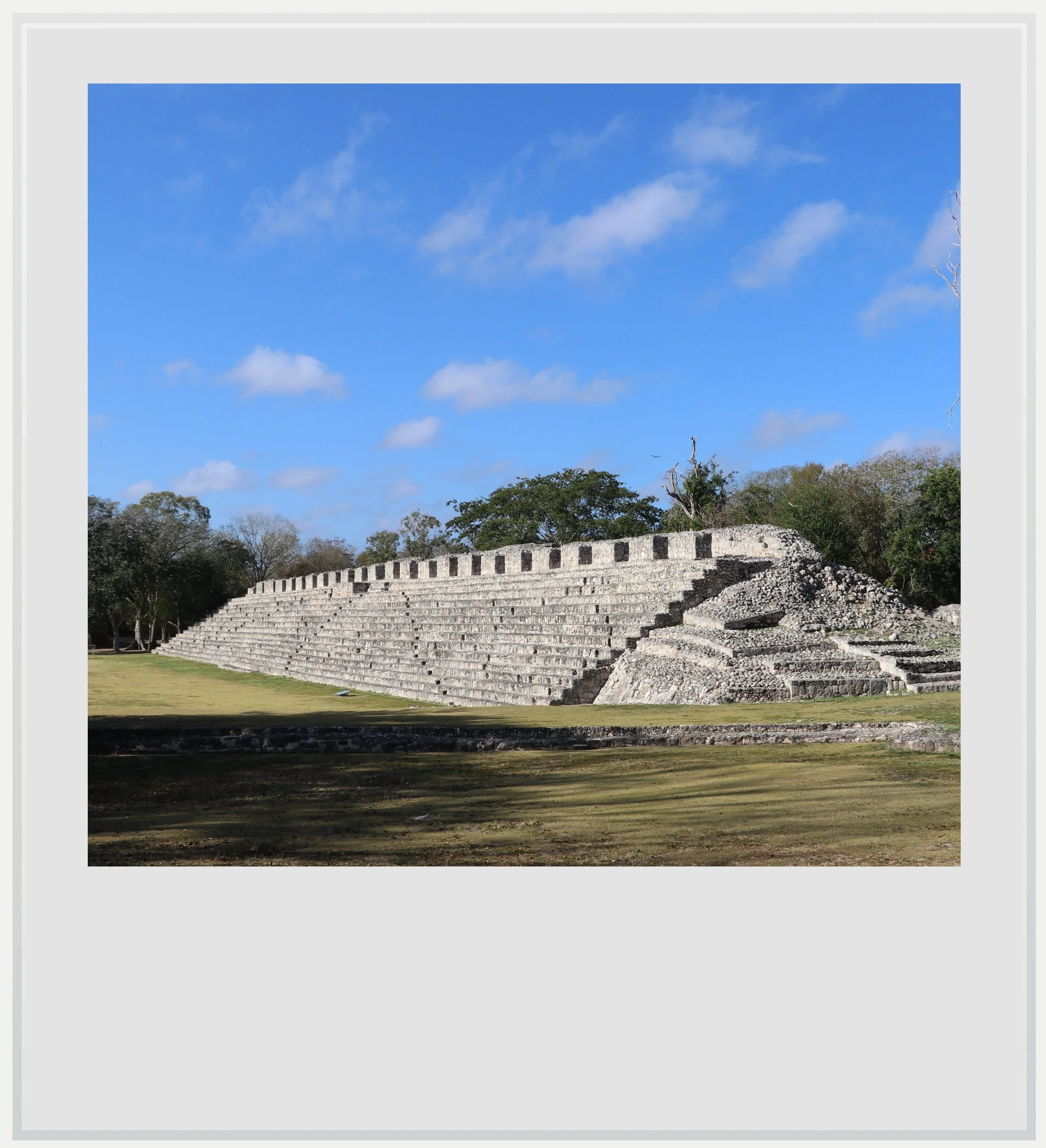 The Great House (Nohoch Na) in Edzna, Campeche, Mexico.