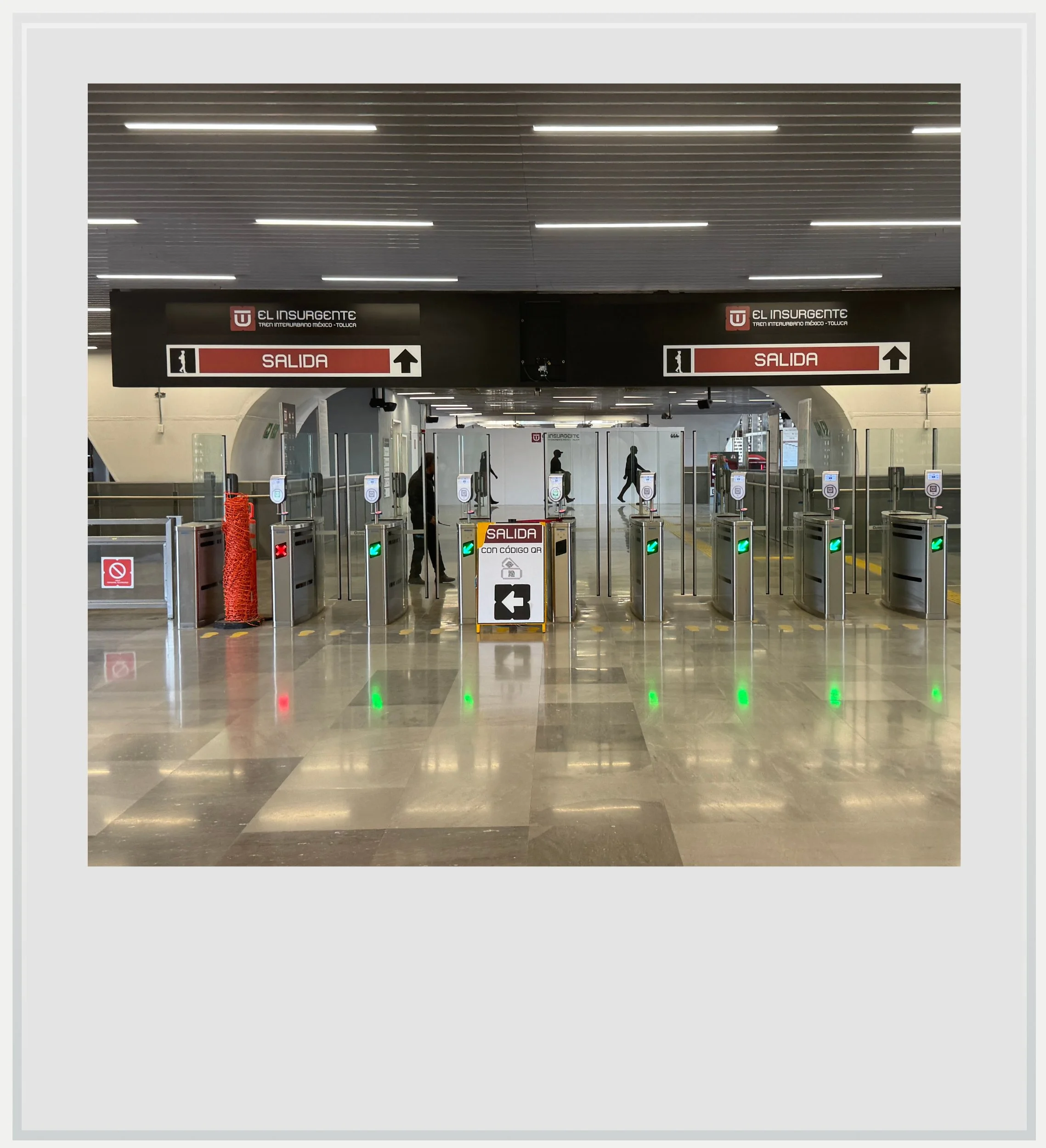 The exit turnstiles in the Observatorio terminal in Mexico City, Mexico.