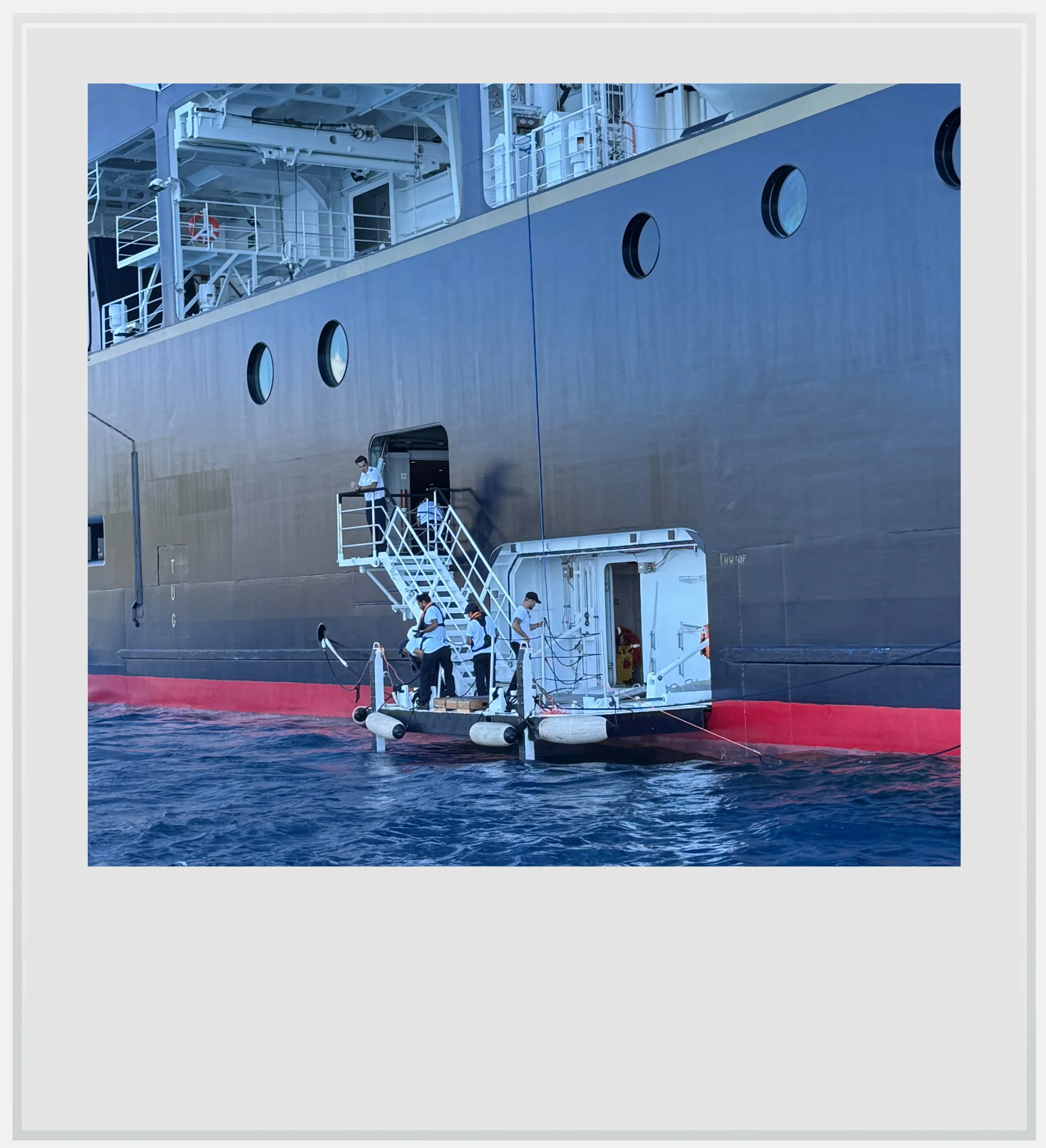 The tendering dock on the Explora I ship.