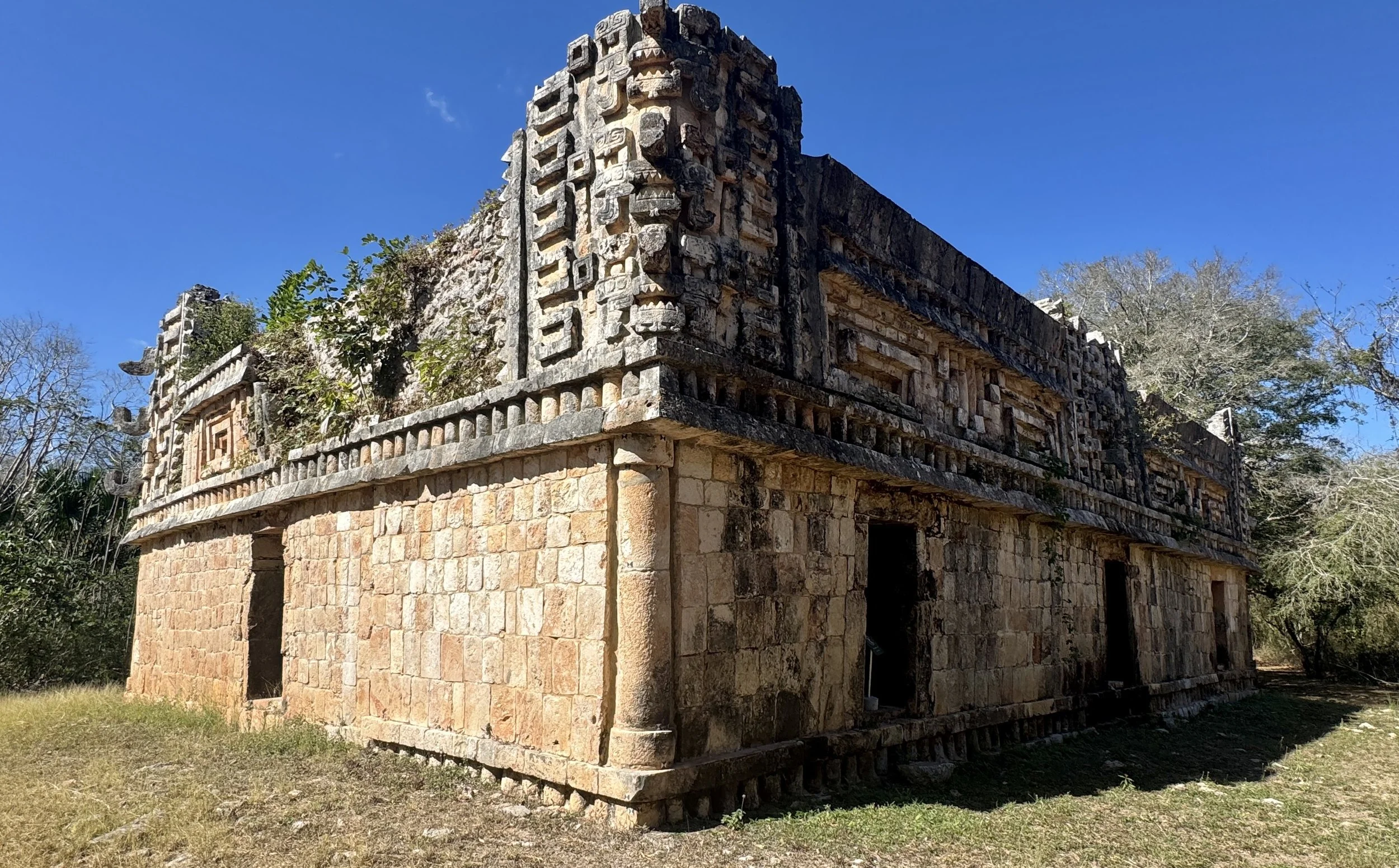 Main building in Xlapak, Yucatan, Mexico.