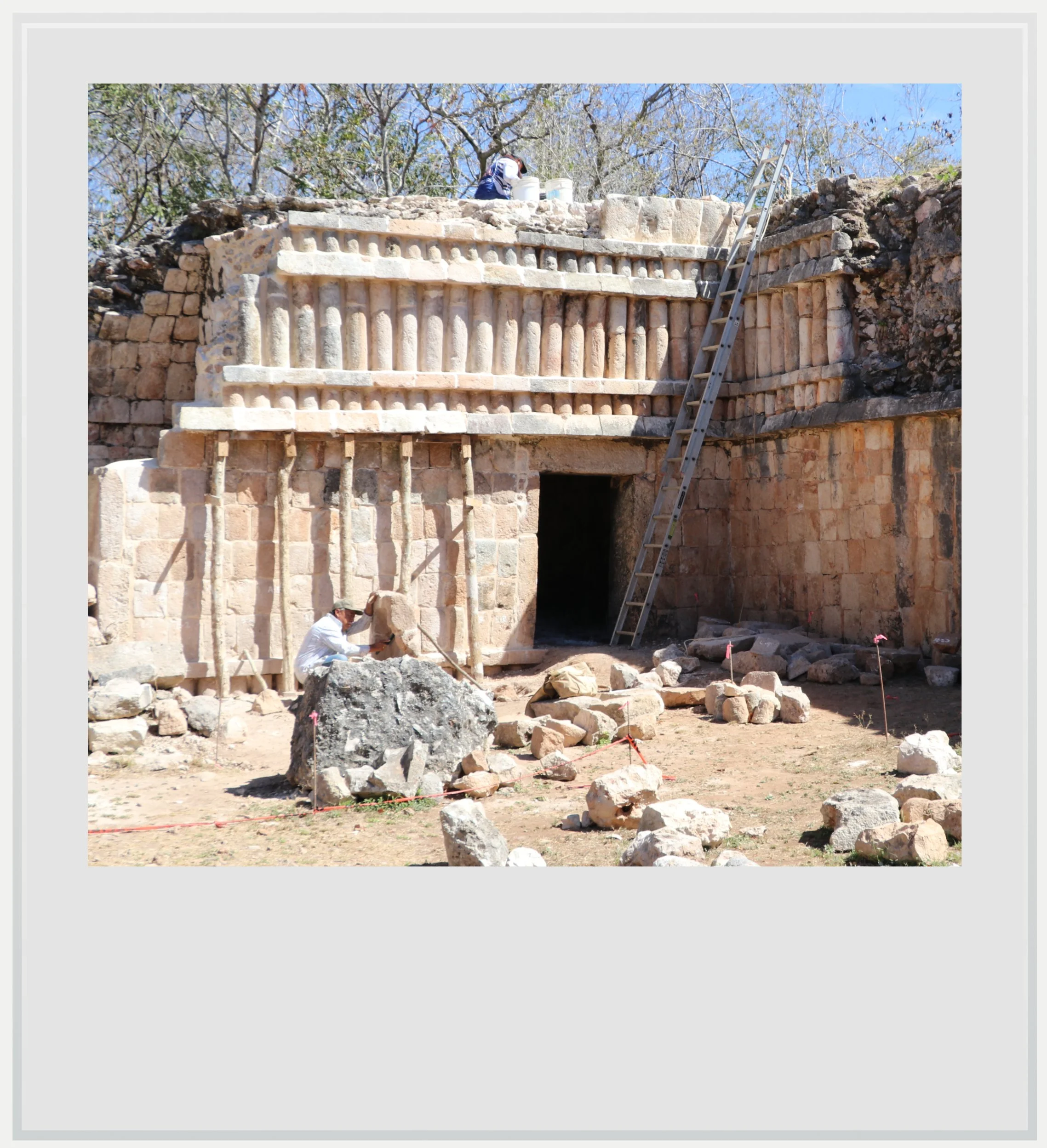 Palace of the Columns in Labna, Yucatan, Mexico.