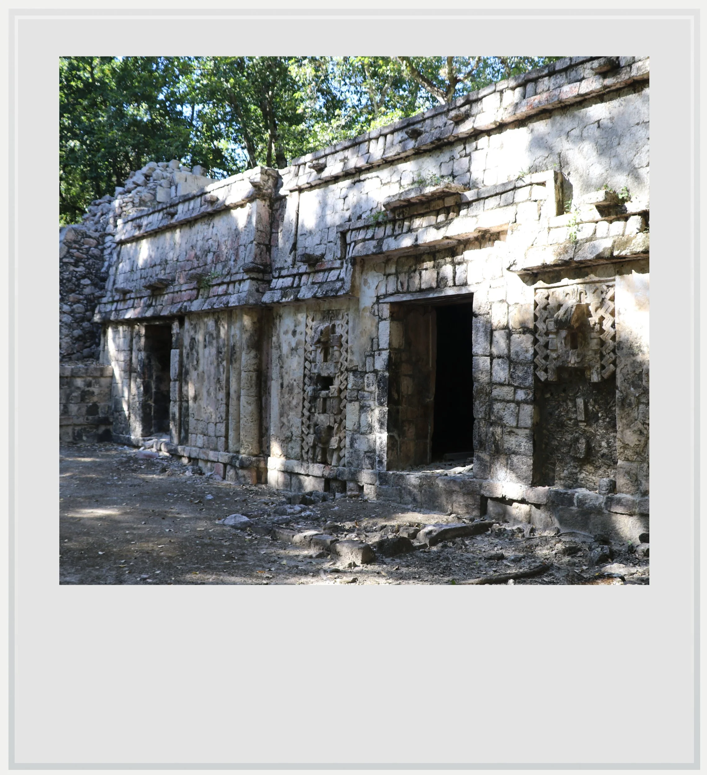 Chenes doors in Santa Rosa Xtampak, Campeche, Mexico,