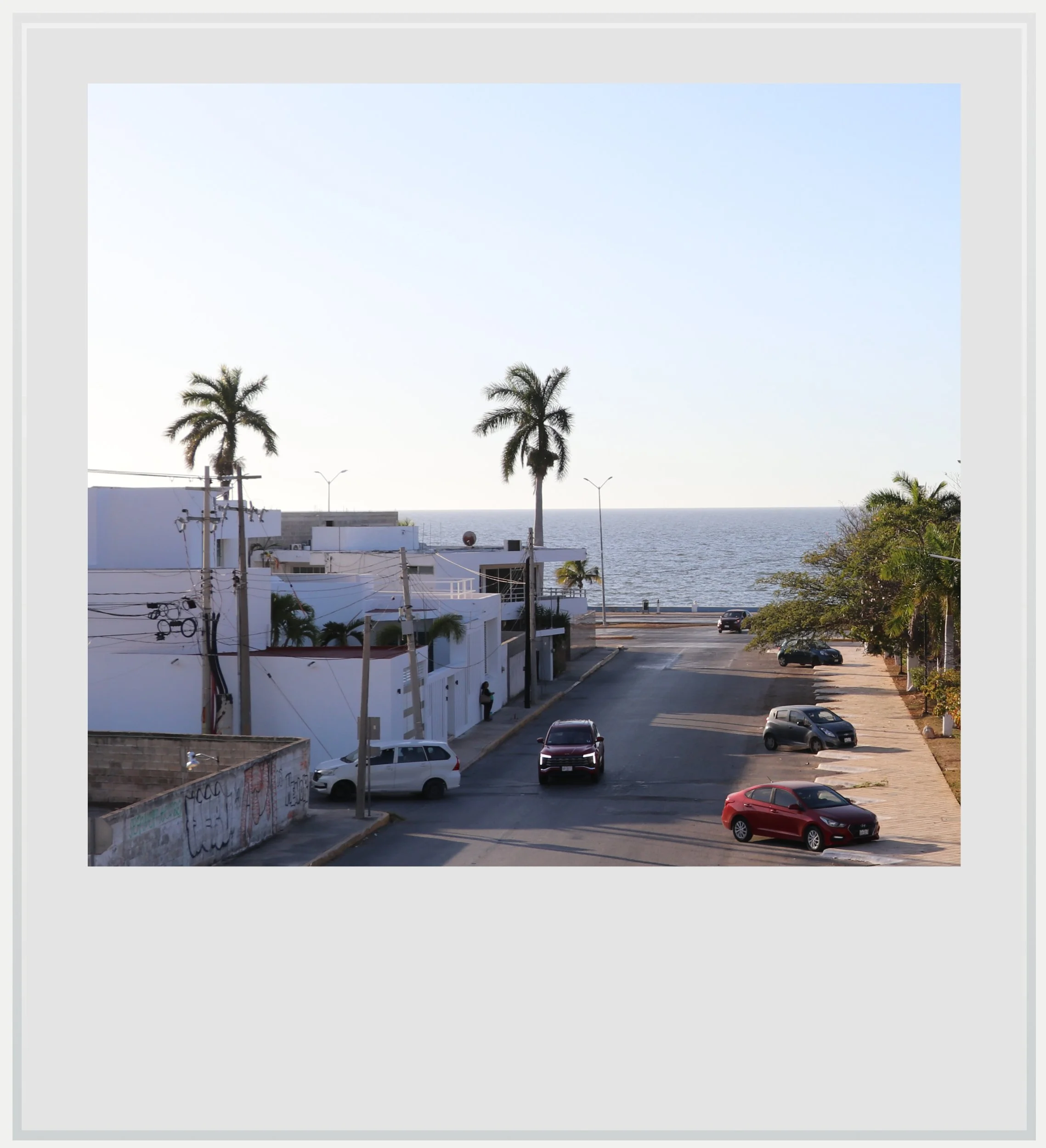A view over the Caribbean sea from the top of the city's walls.