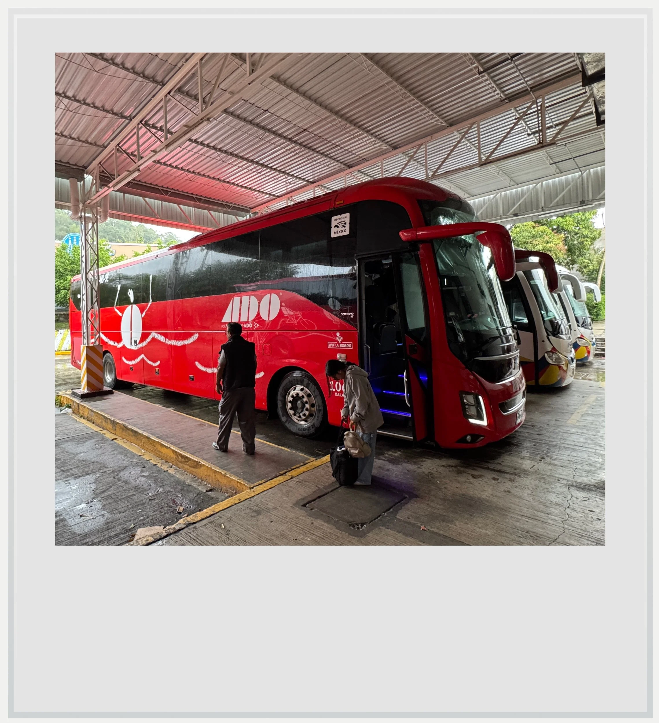 ADO bus in the Papantla , Veracruz bus station.