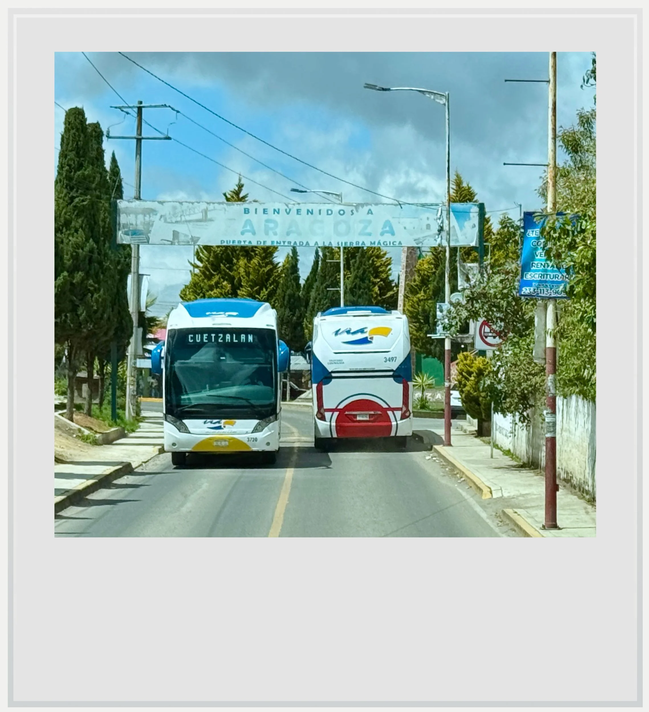 VIA buses in Zaragoza, Puebla.