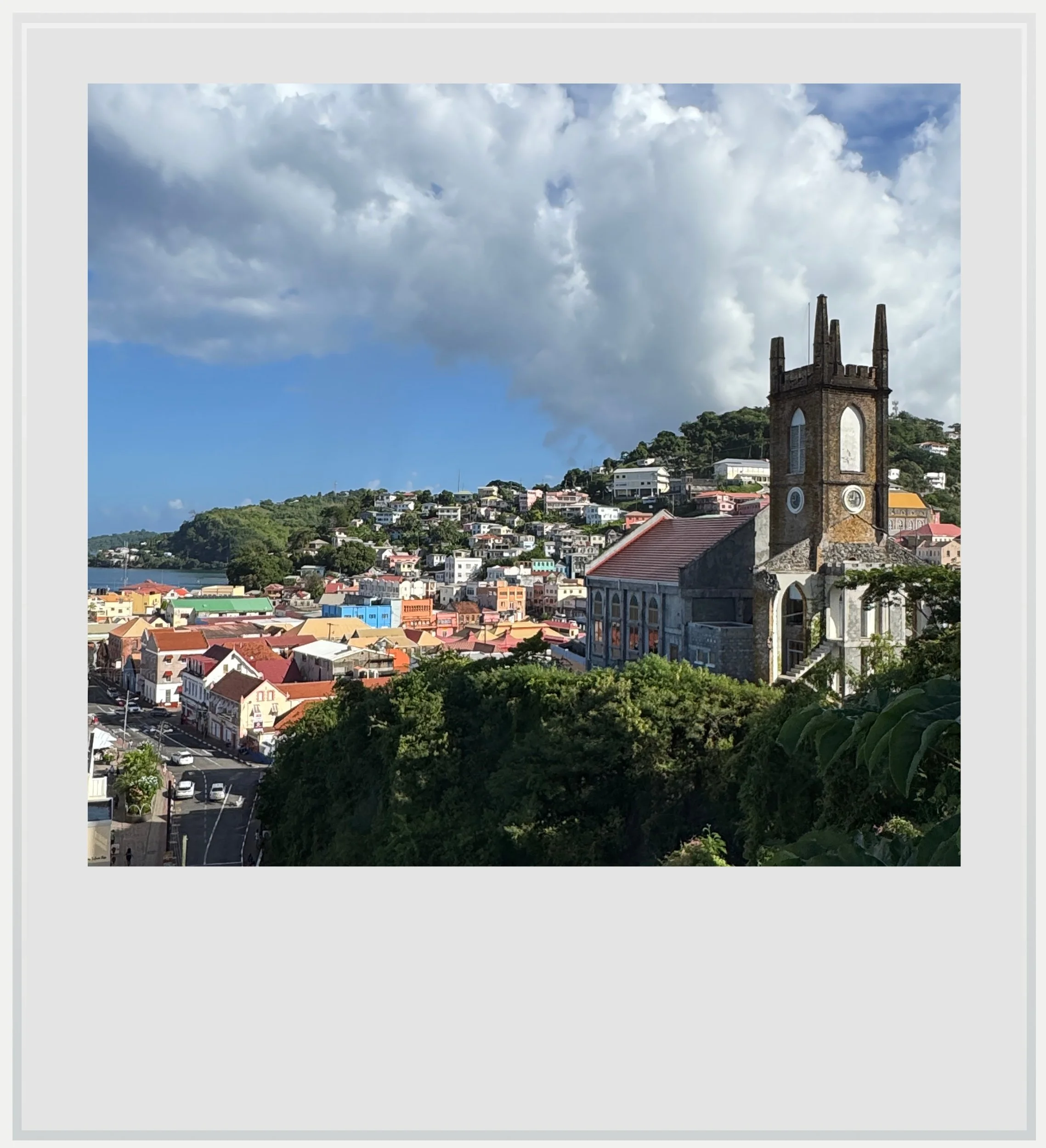 A view of St George's, Grenada, from its hospital.