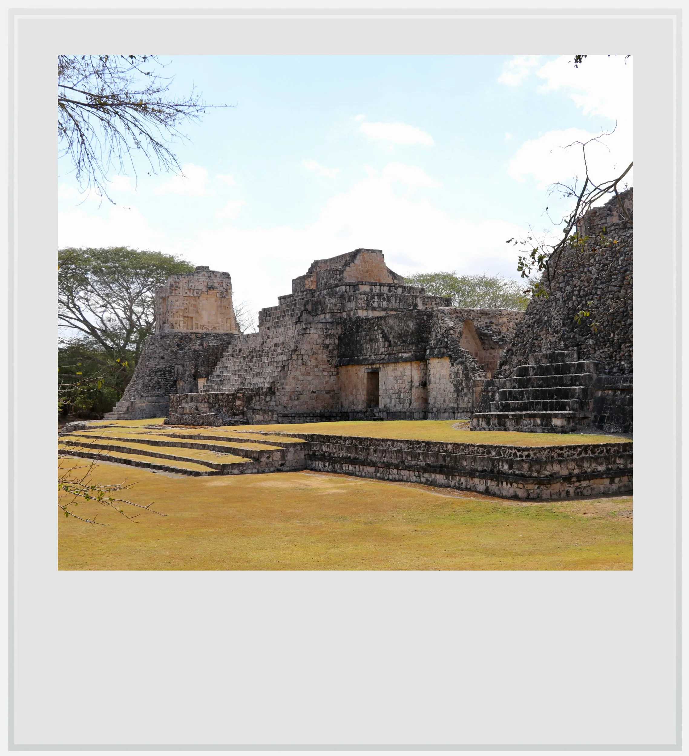 The main temple at Dzibilnocac, Campeche, Mexico.
