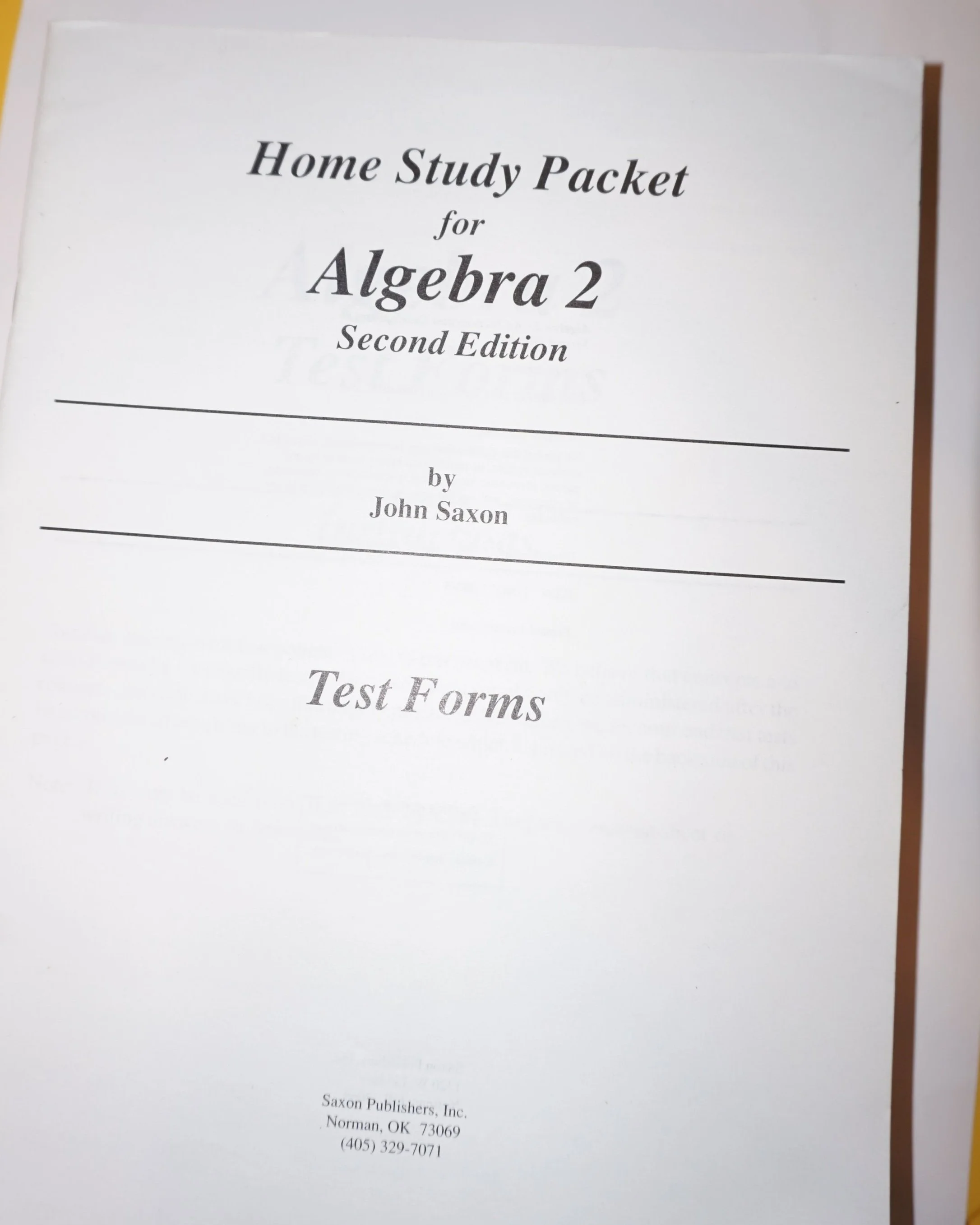SAXON Algebra 2 SET of three books used homeschool