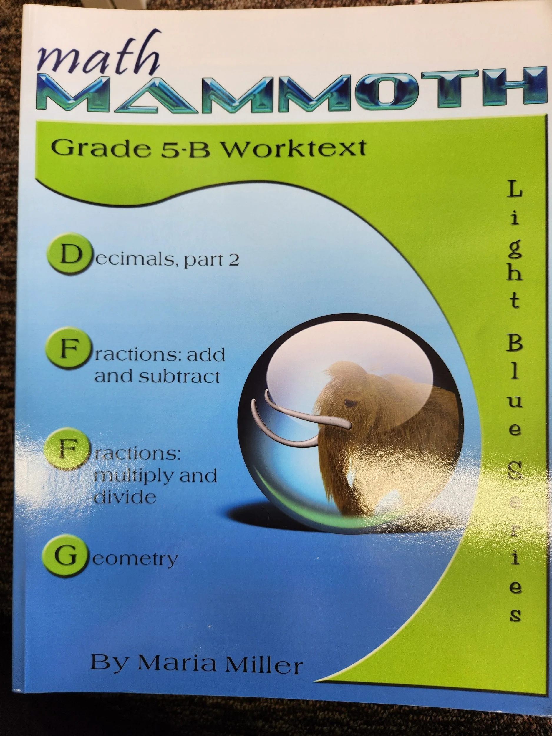 Math Mammoth Grade 5-B Worktext