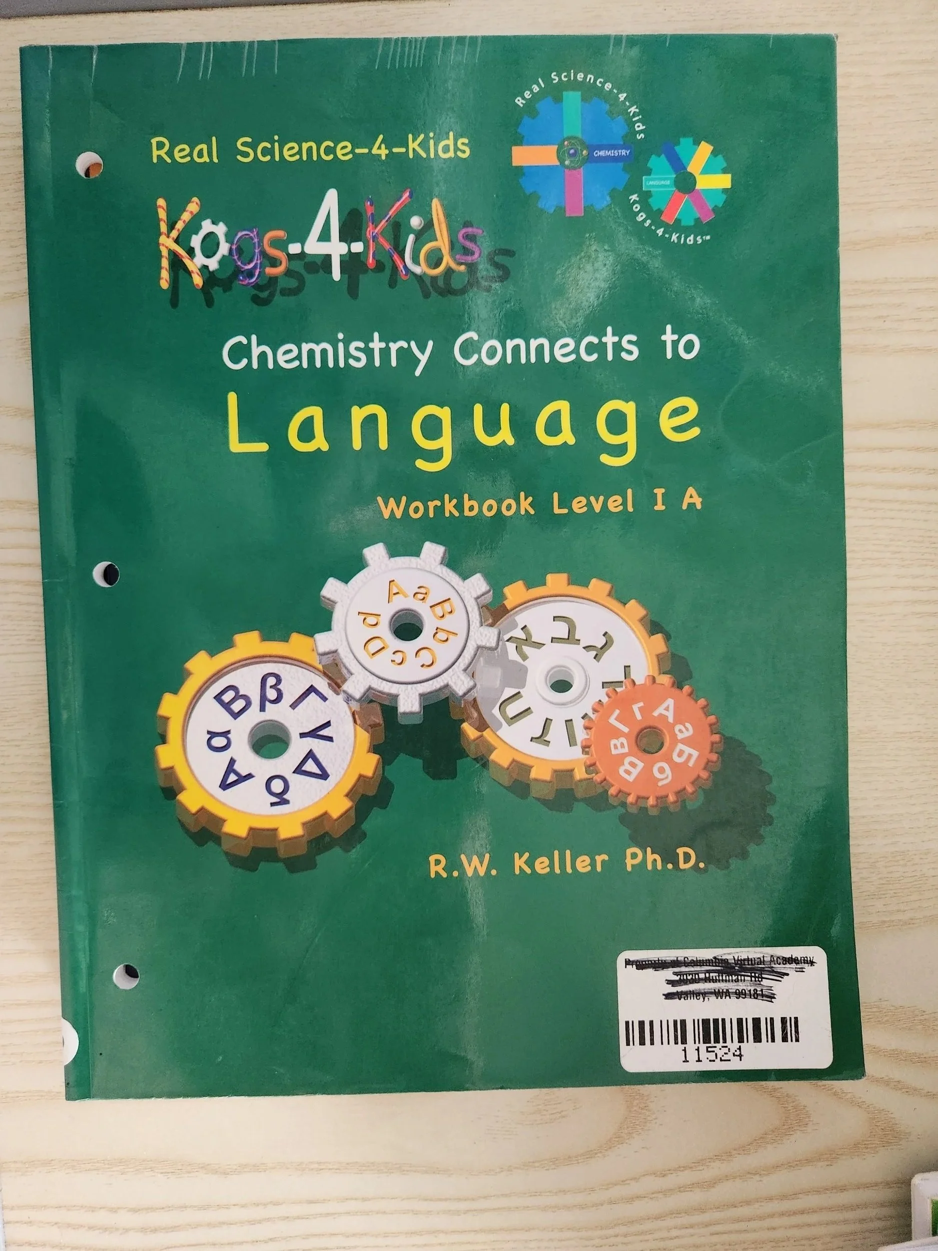 Real Science 4 Kids Chemistry Connects to Language Workbook Level 1A