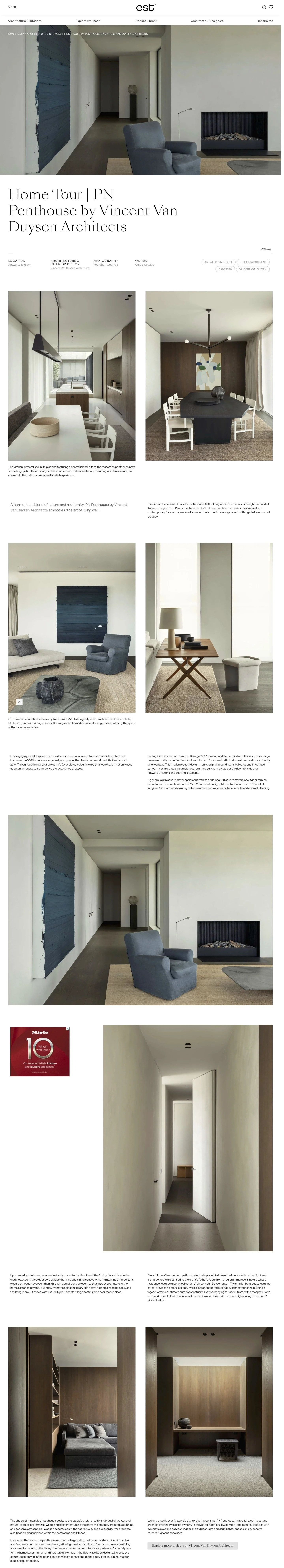 PN Penthouse by Vincent Van Duysen Architects