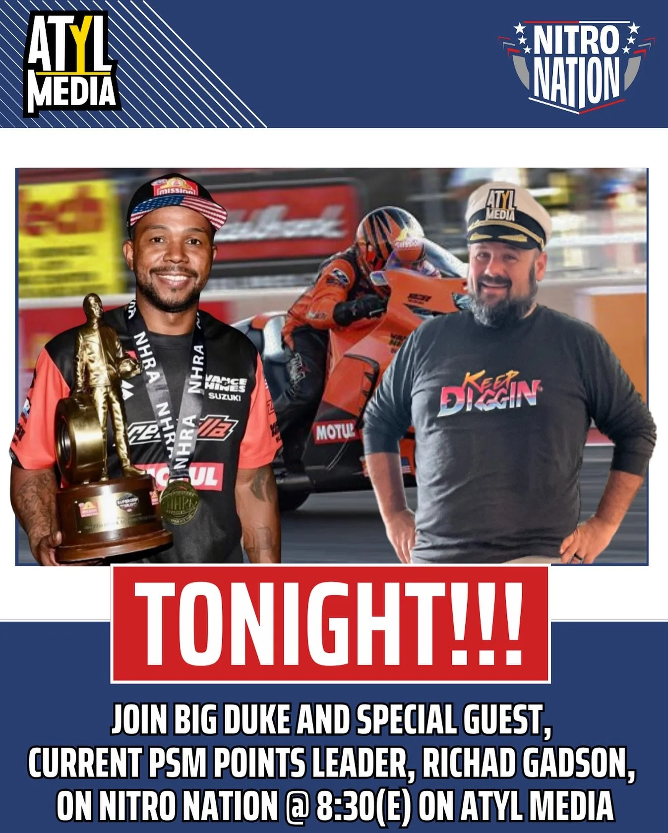 Tonight!

Richard Gadson joins Big Duke on &lsquo;Nirto Nation&rsquo;! Don&rsquo;t miss it starting at 8:30PM ET on the ATYL Media YouTube Channel.