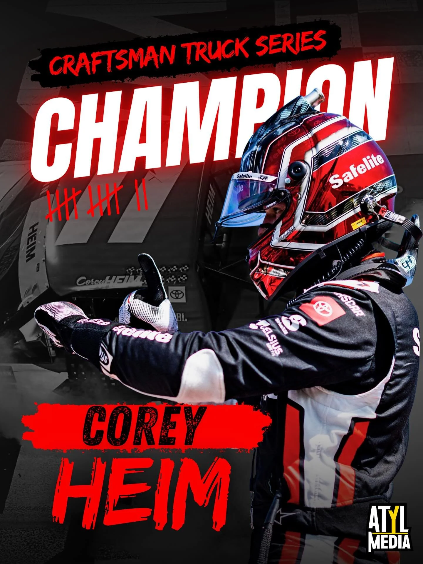 12🏁 1🏆 Corey Heim is your 2025 NASCAR Craftsman Truck Series champion! #NASCAR