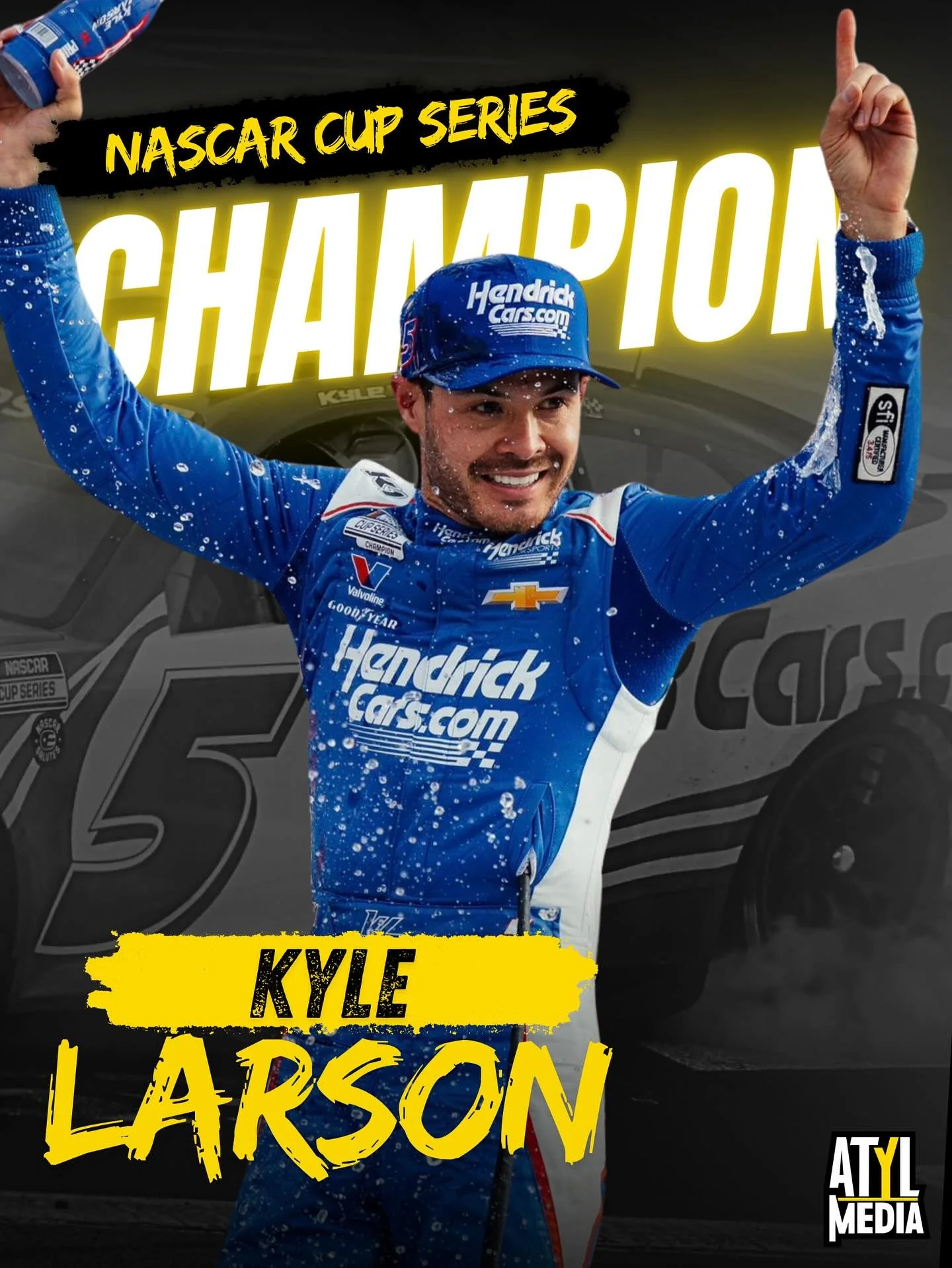 THE GREATEST IN THE WORLD! 🏆🏆 KYLE LARSON IS A 2 TIME NASCAR CUP SERIES CHAMPION! #NASCAR