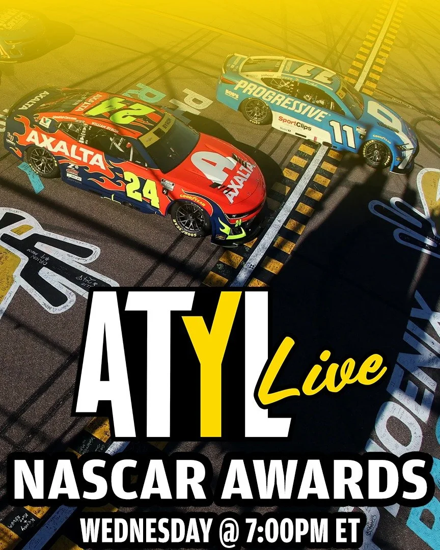 Time to wrap up the 2025 NASCAR season!

Join us live this Wednesday (11/5) at 7PM ET on the ATYL Media channel to relive the highs and lows from this year.