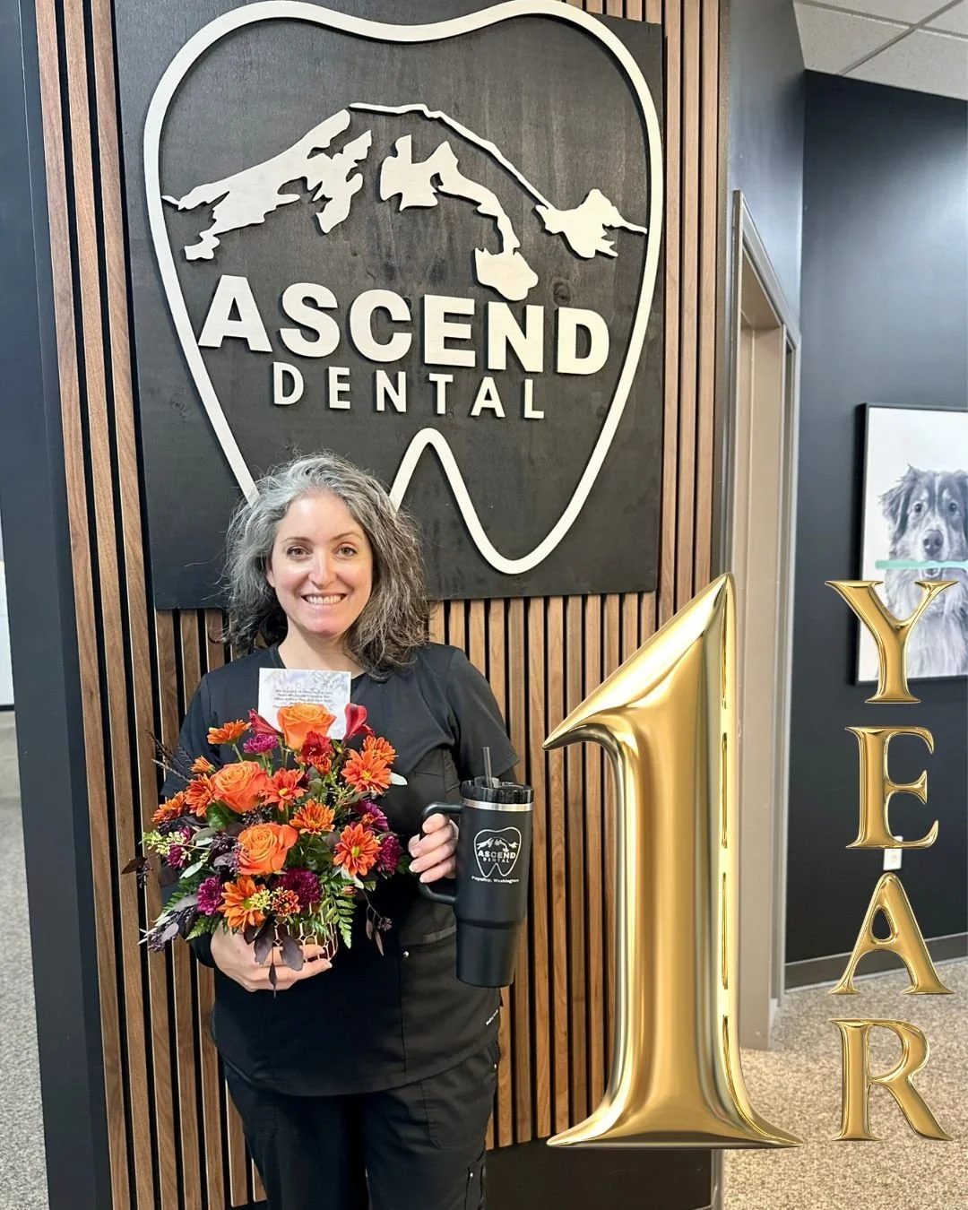 🎉 Join us in celebrating a special milestone at Ascend Dental Puyallup! 🎈

We recently celebrated our amazing dental hygienist, Stacey, and her 1 year work anniversary with us. We are so grateful to have her on our team and appreciate all of her ha