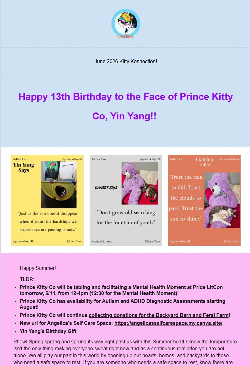 Yin's 13th Birthday Edition: June 2026 Kitty Konnection!