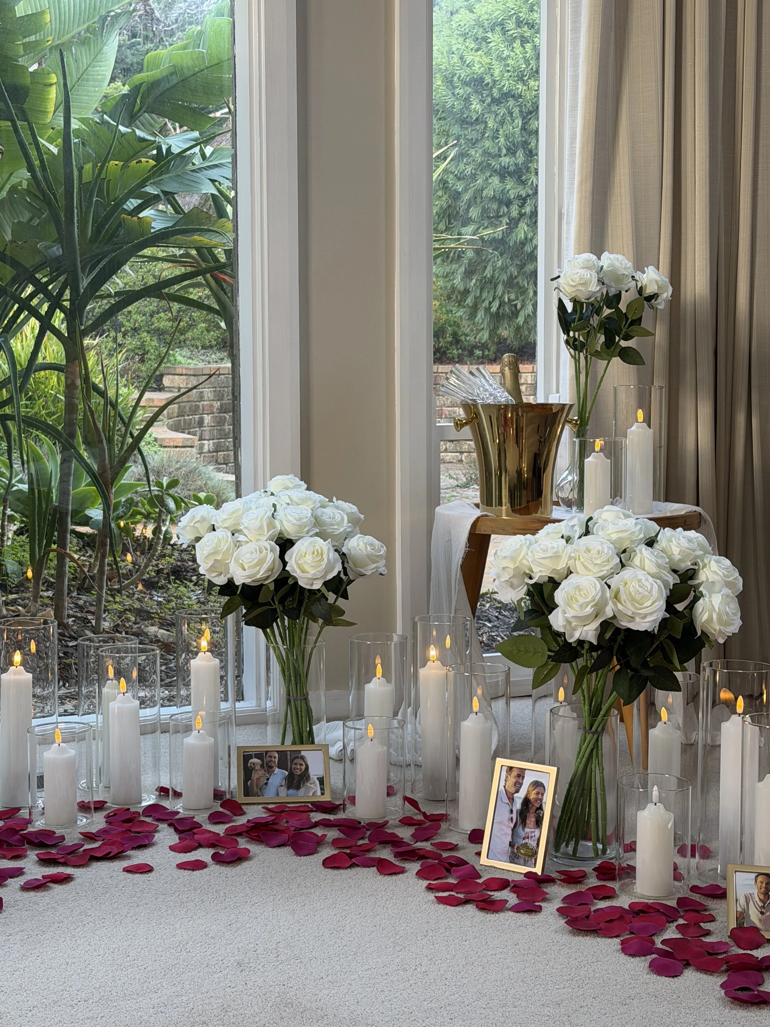 romantic proposal set up