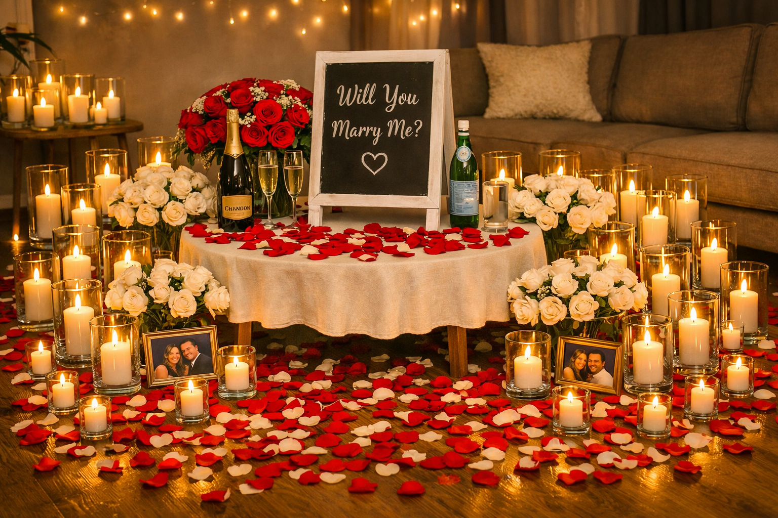 proposal set up indoors