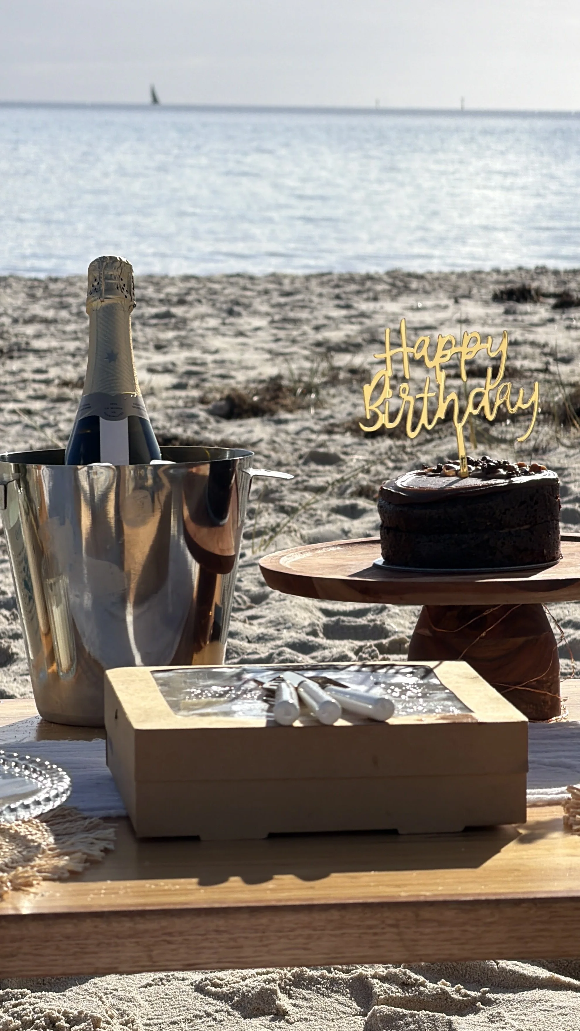 cake on the beach
