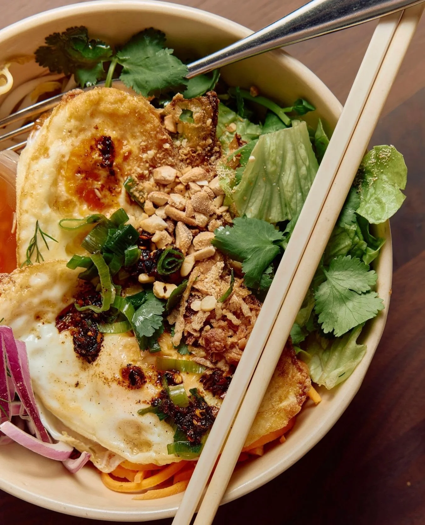 Beyond rolls, we also offer b&uacute;n &ndash;&nbsp;a Southern Vietnamese specialty and naturally gluten-free alternative to banh mi.⁠
⁠
Available with cashews, chilli + your choice of protein