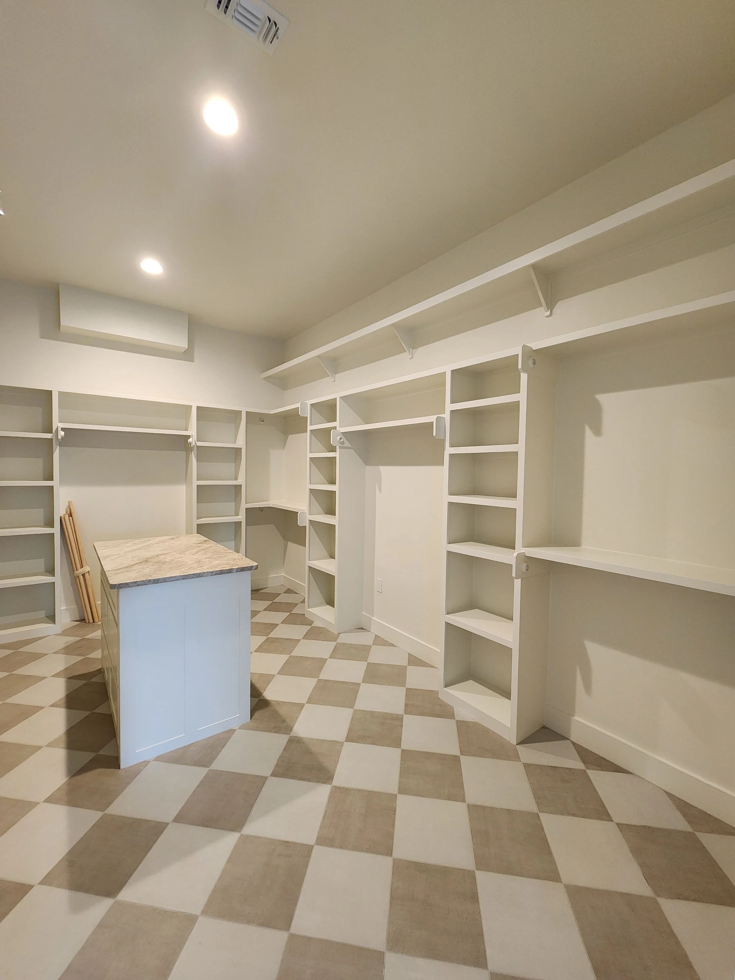 Floating Shelves and Custom Cabinets in Karnes City, Texas Living Room