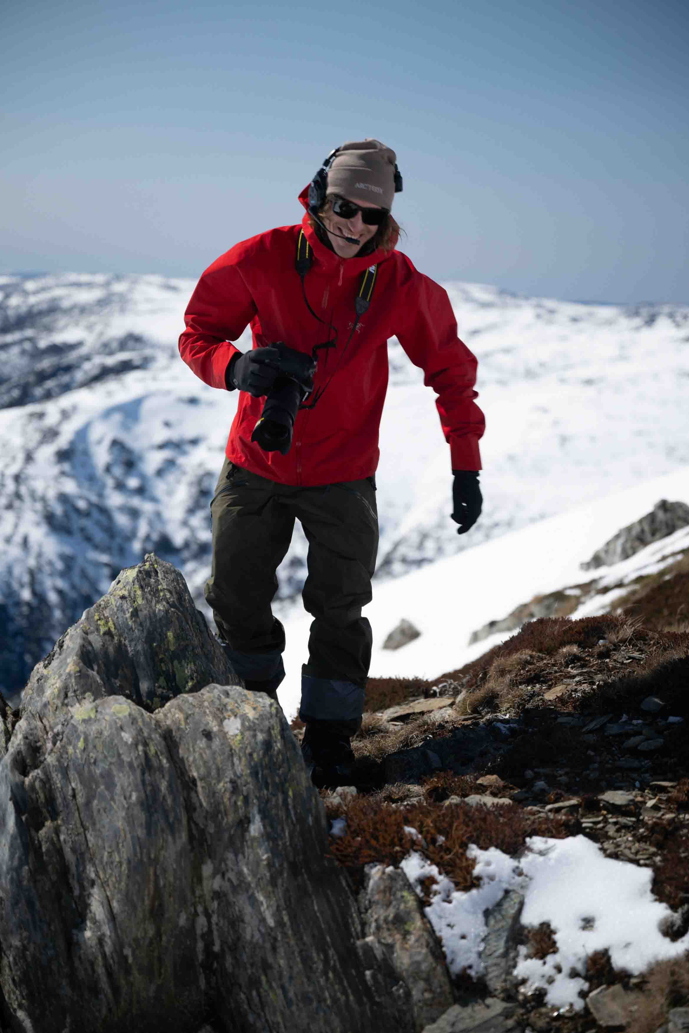 Photographer Tom Roffey with the Z9 in his hands. Photographer: Divya Gordon.