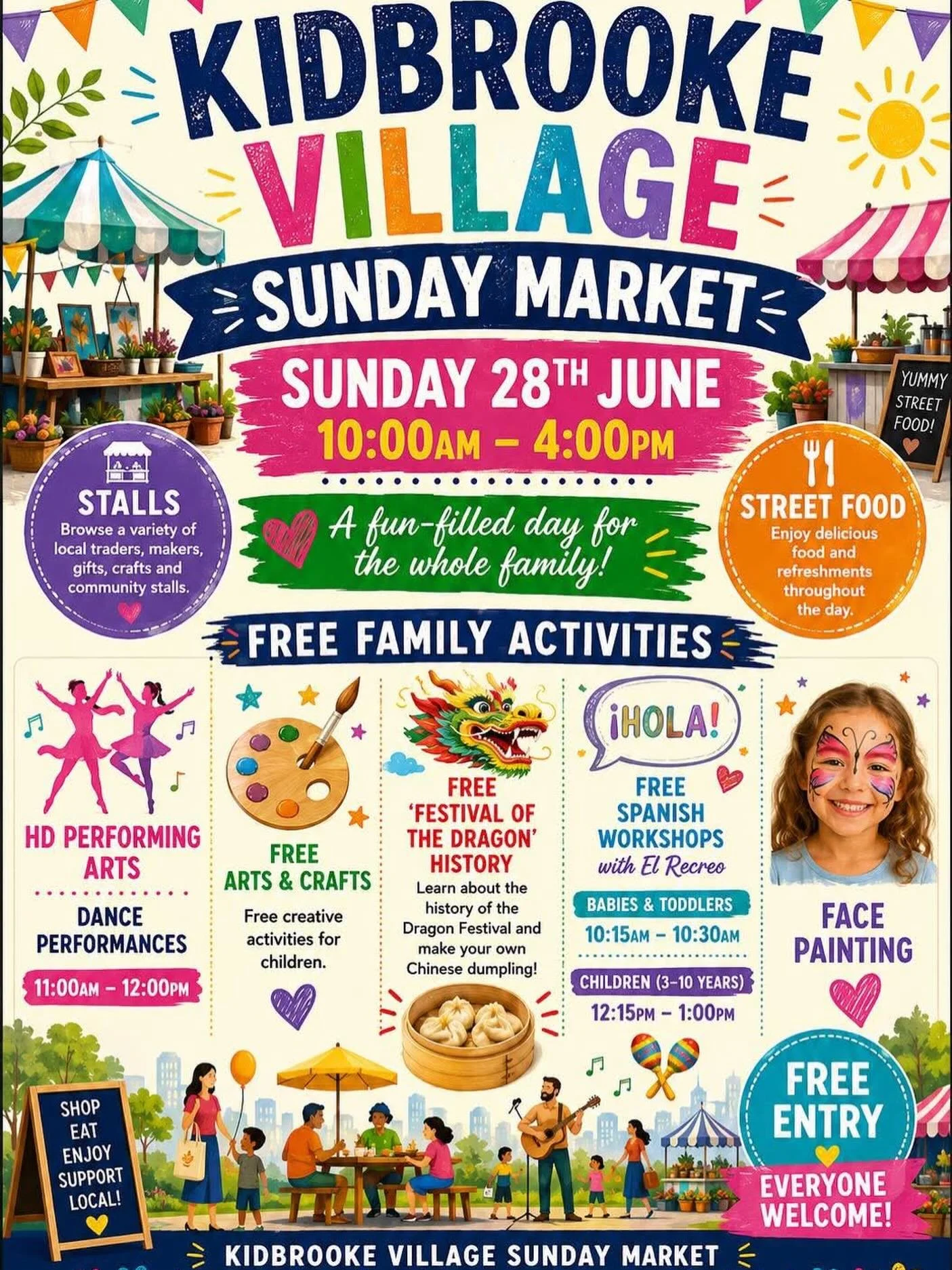 ✨ We&rsquo;re Performing Tomorrow! ✨

HD Performing Arts Academy is so excited to be performing at the Kidbrooke Village Sunday Market tomorrow! 💛🎭

Come along and support our incredible young performers as they showcase songs and dances they&rsquo