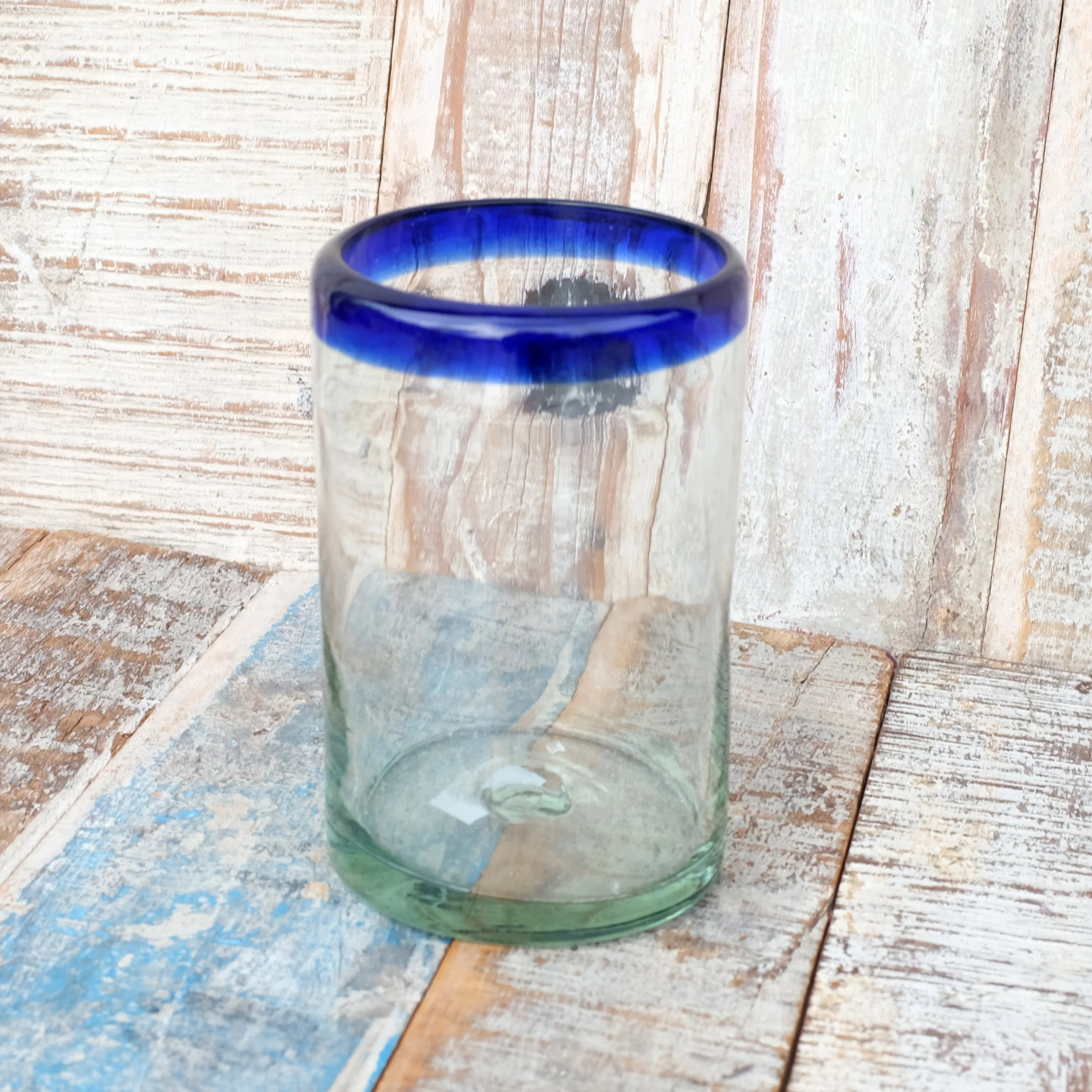 Mexican Recycled Blue Rim High Ball