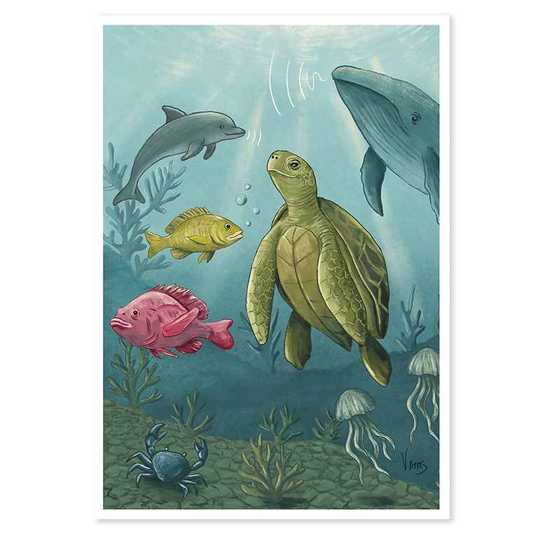 Listening to the Sea - Print