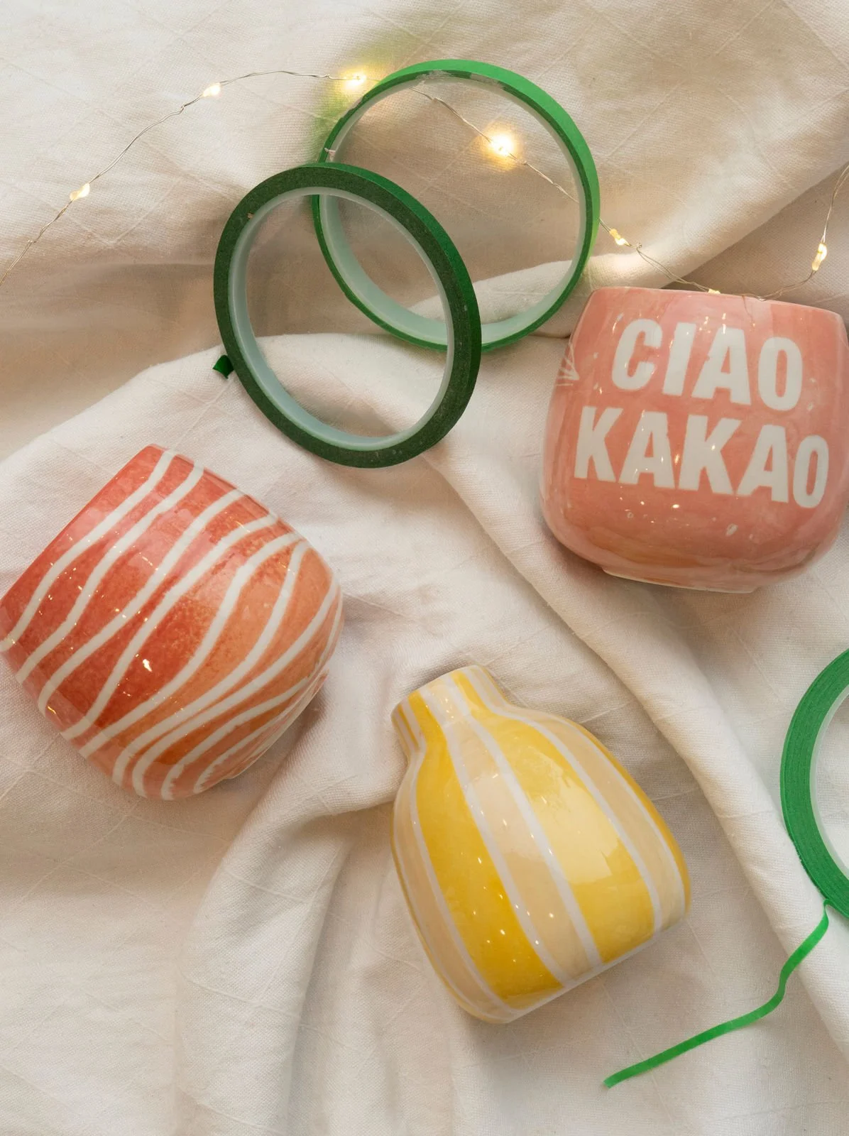 Keramik bemalen Becher Keramik selbst bemalen